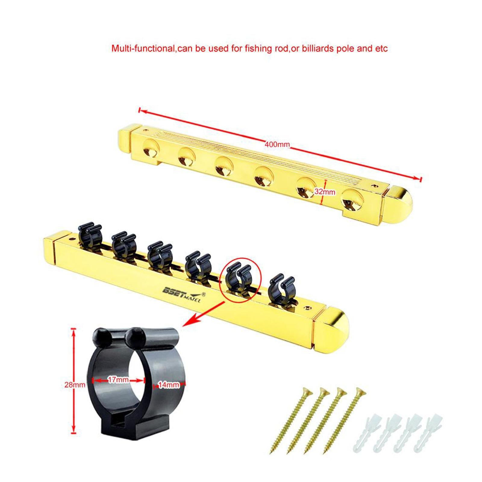 Portable Wall Mount 6 Holes Fishing Rod Rack for Garage DIY Gear Gifts Cabin