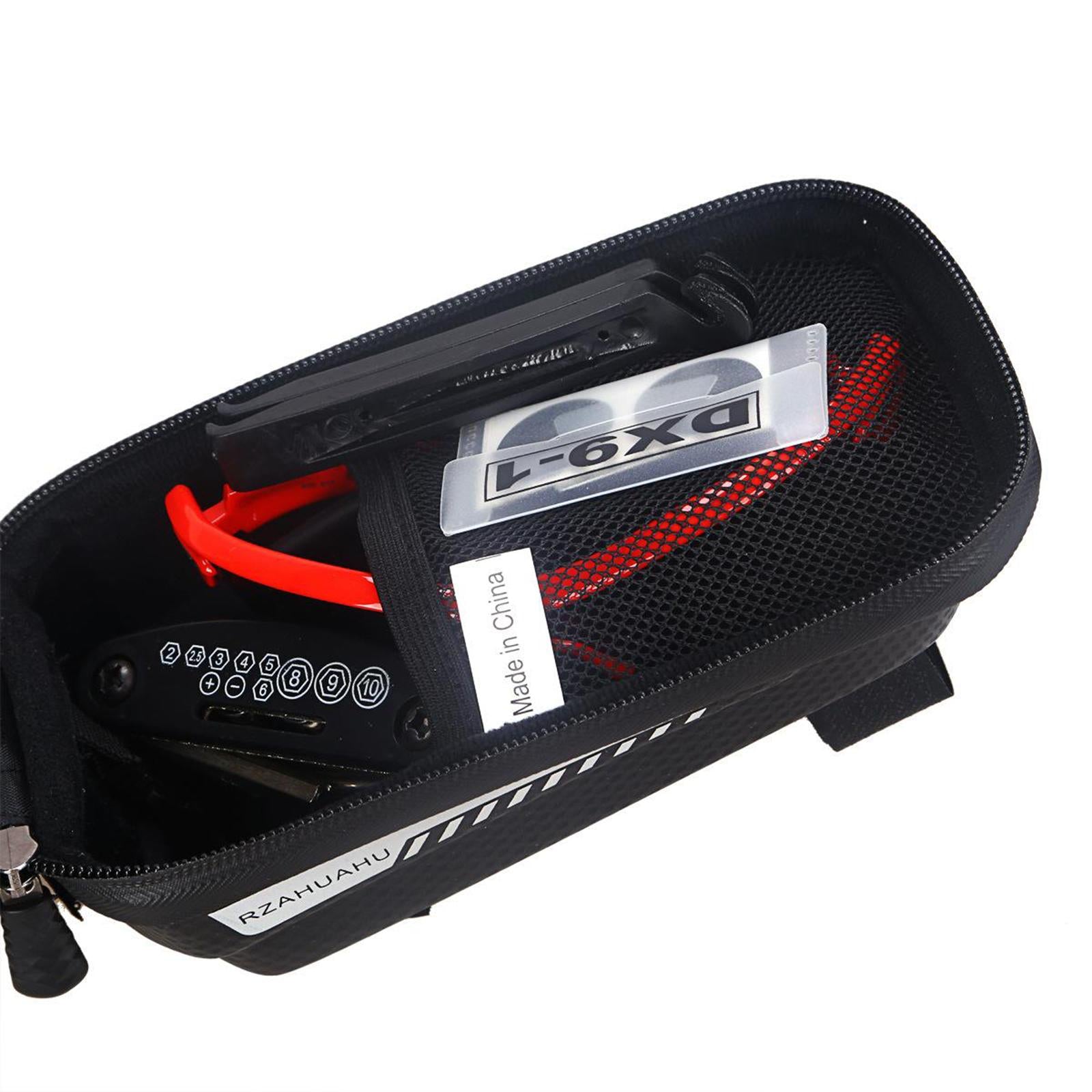Hard EVA Bike Phone Front Frame Bag with Sun-Visor for 6.5 Phones"
