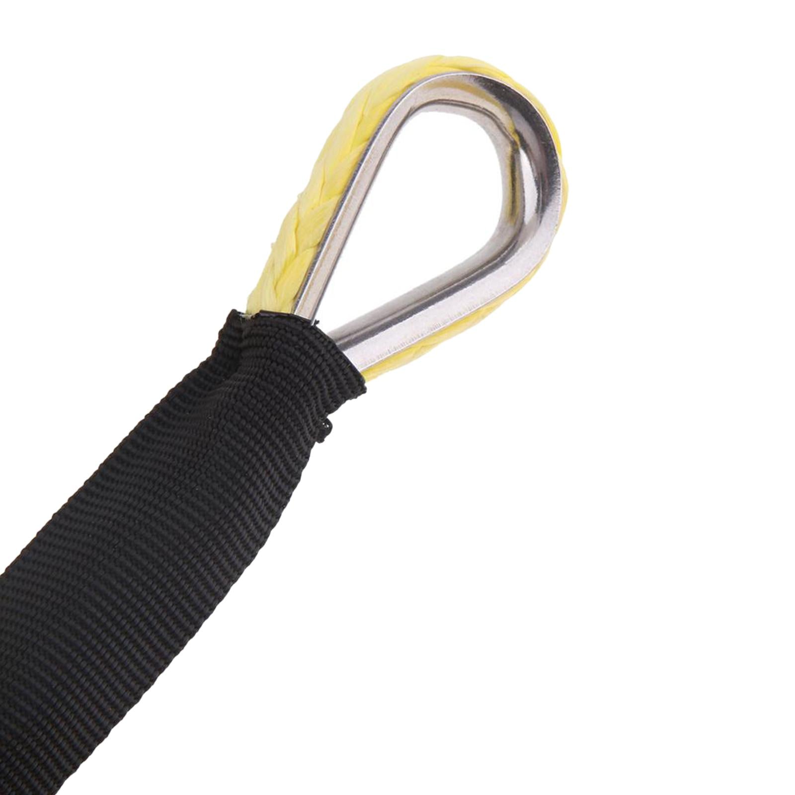 6mm x 15m Synthetic Fiber Winch Line Cable Rope for ATV UTV Boat Repairable Yellow
