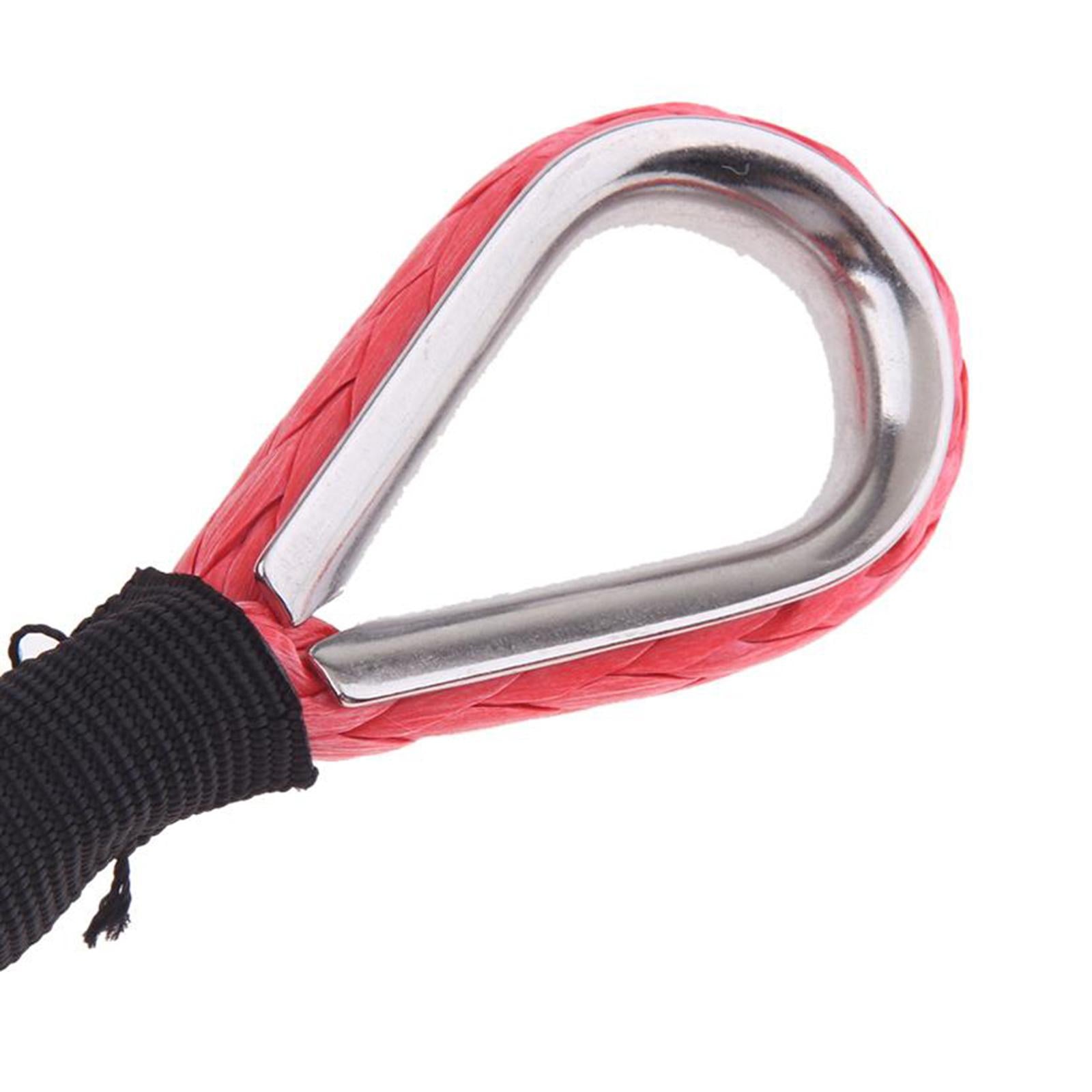 6mm x 15m Synthetic Fiber Winch Line Cable Rope for ATV UTV Boat Repairable Red