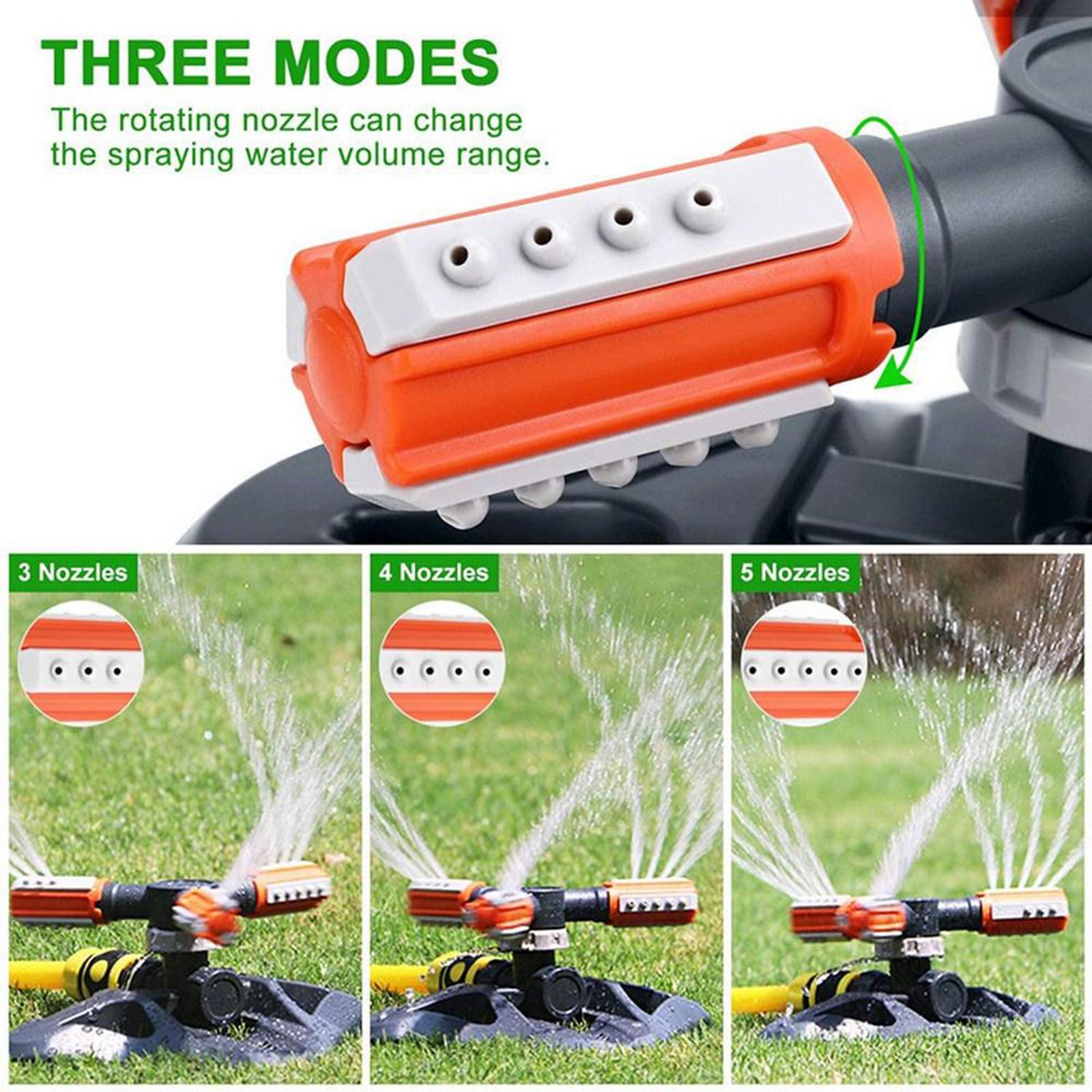 3 Arms Upgrade Garden Lawn Sprinkler Water Sprinkler Automatic 36 Nozzles