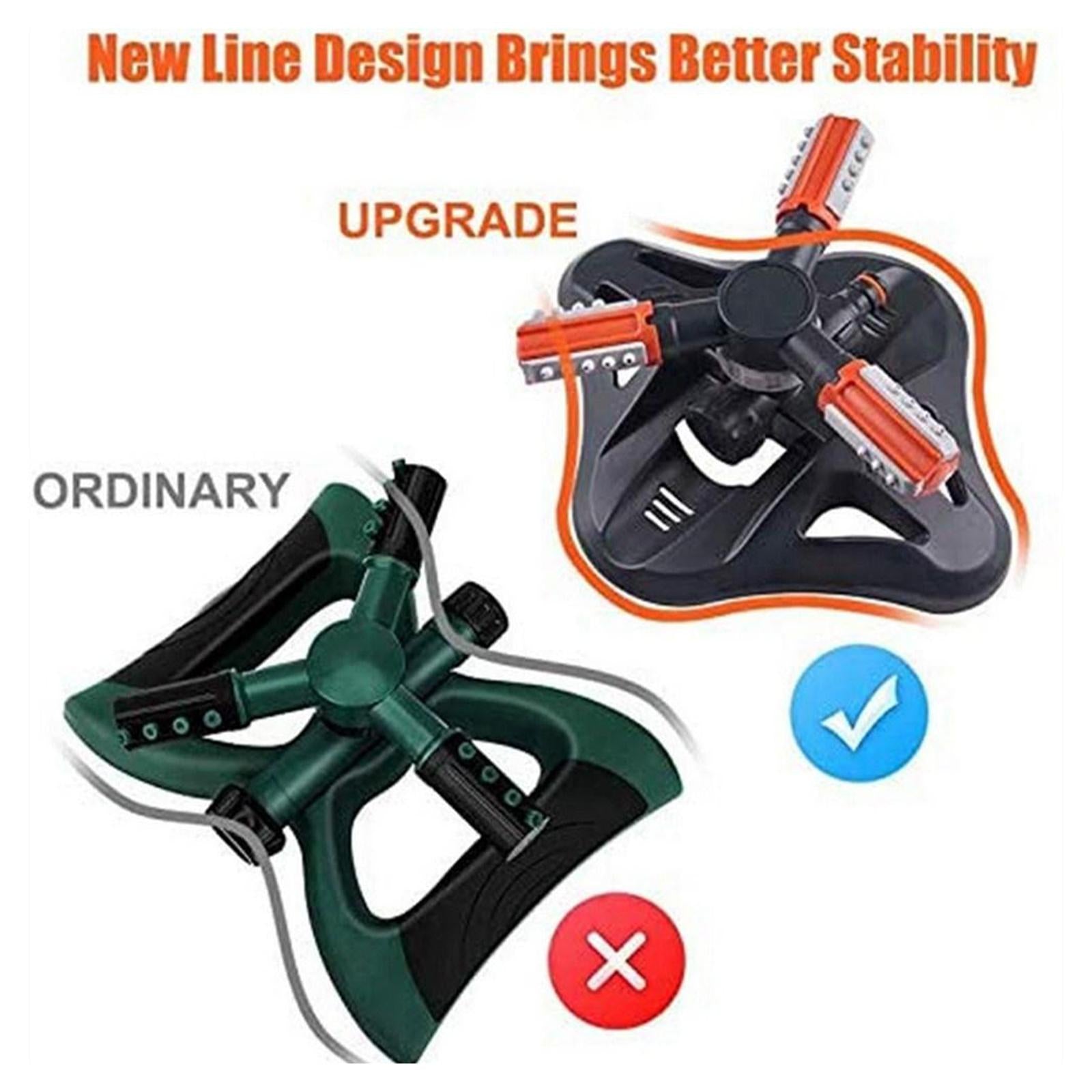 3 Arms Upgrade Garden Lawn Sprinkler Water Sprinkler Automatic 36 Nozzles