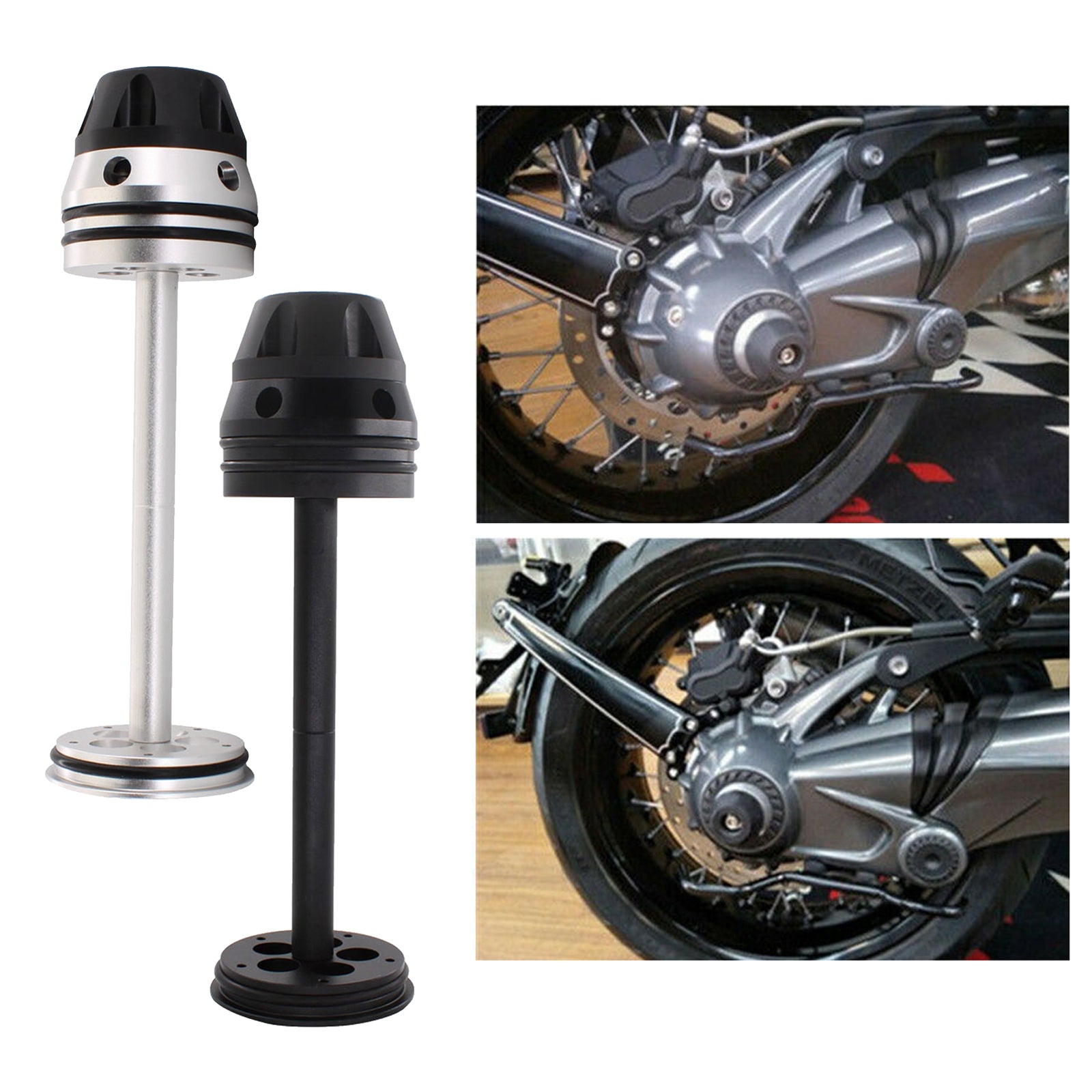 Rear Wheel Axle Fork Wheel Protector For BMW R1200GS R NineT Urban Black