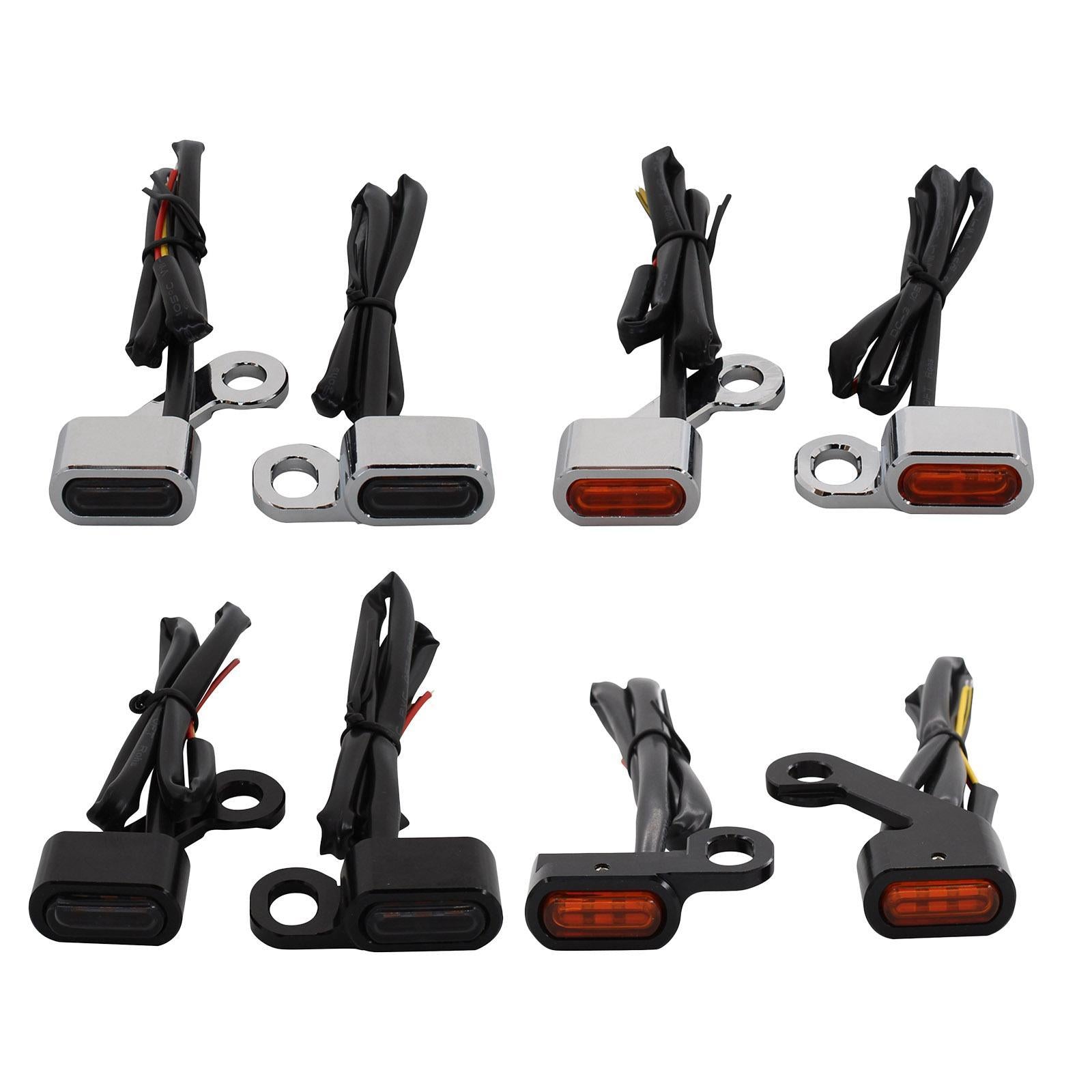 Turn Signal Indicator Light Lamp for Harley Touring Softail Black Orange