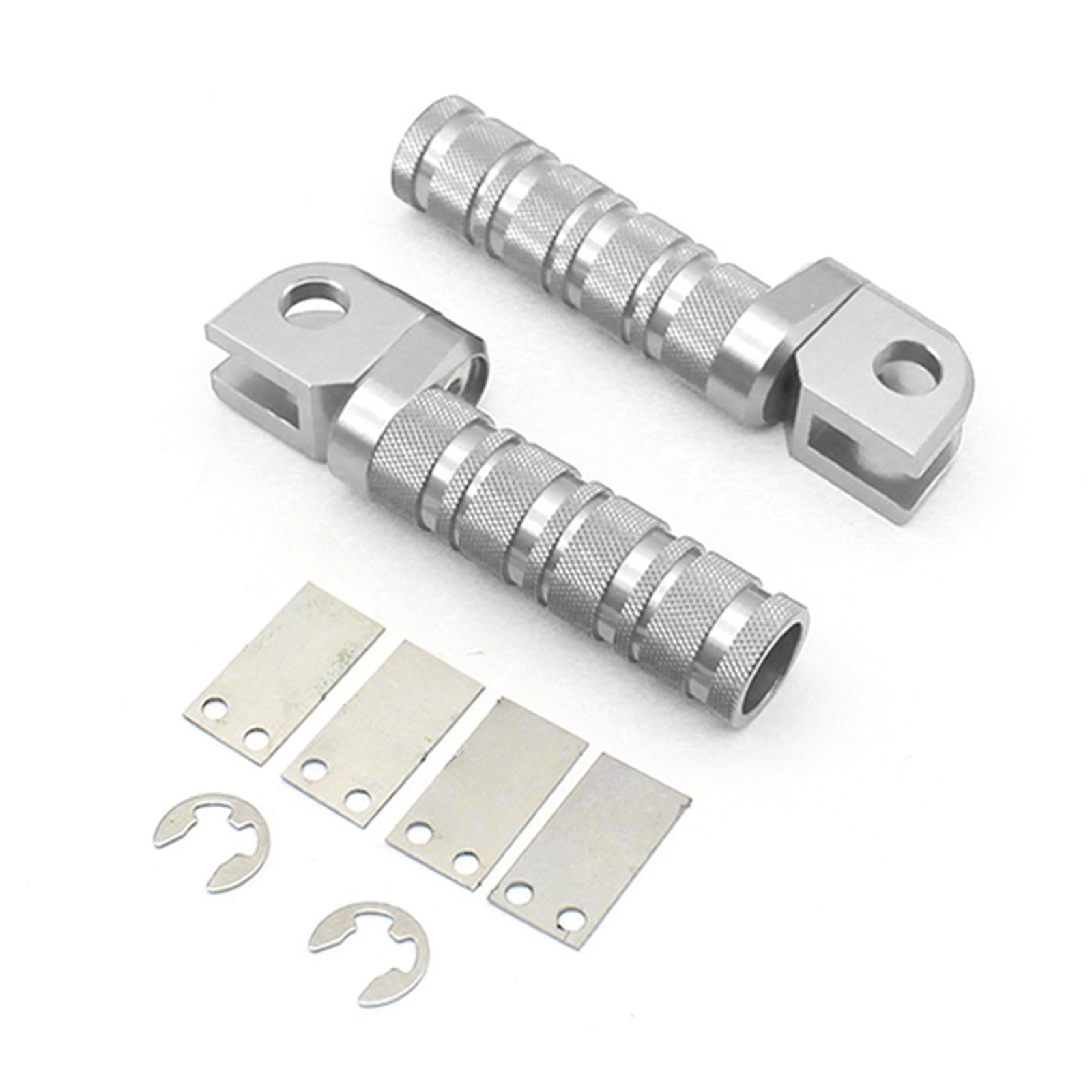 CNC Front Foot Pegs Pads Footrests for Kawasaki Z800 Z650 Z900 Z1000 Z750R Silver