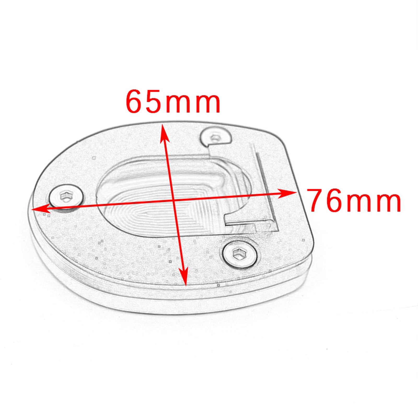 Aluminum Side Stand Enlarger for Vespa G TS 250 300 2013-2019 red