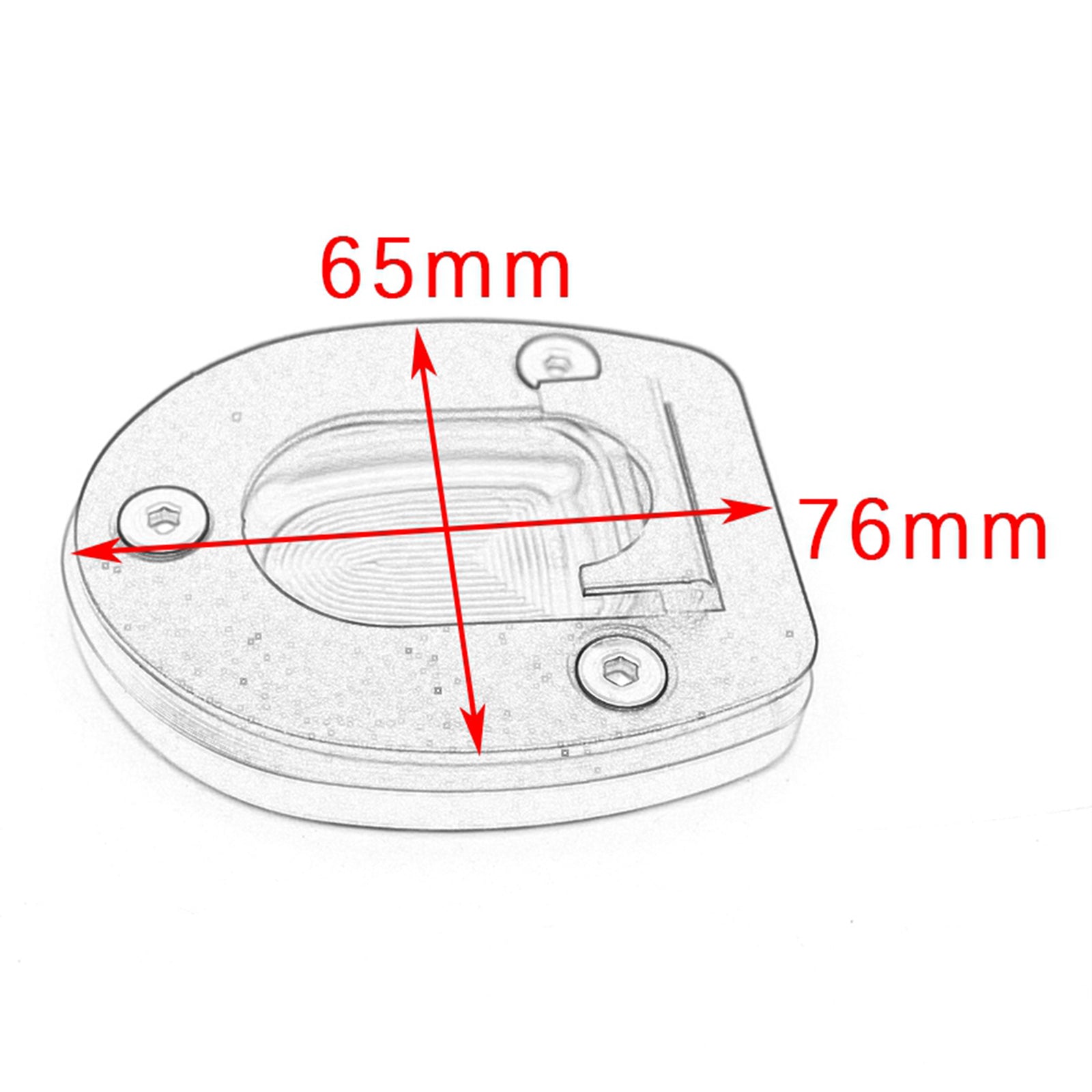 Aluminum Side Stand Enlarger for Vespa G TS 250 300 2013-2019 silver