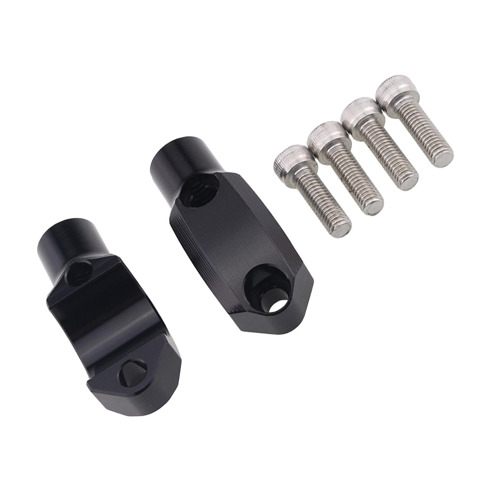 1 Pair Motorcycle Master Cylinder Mirror Clamp for 22mm Handlebar Black