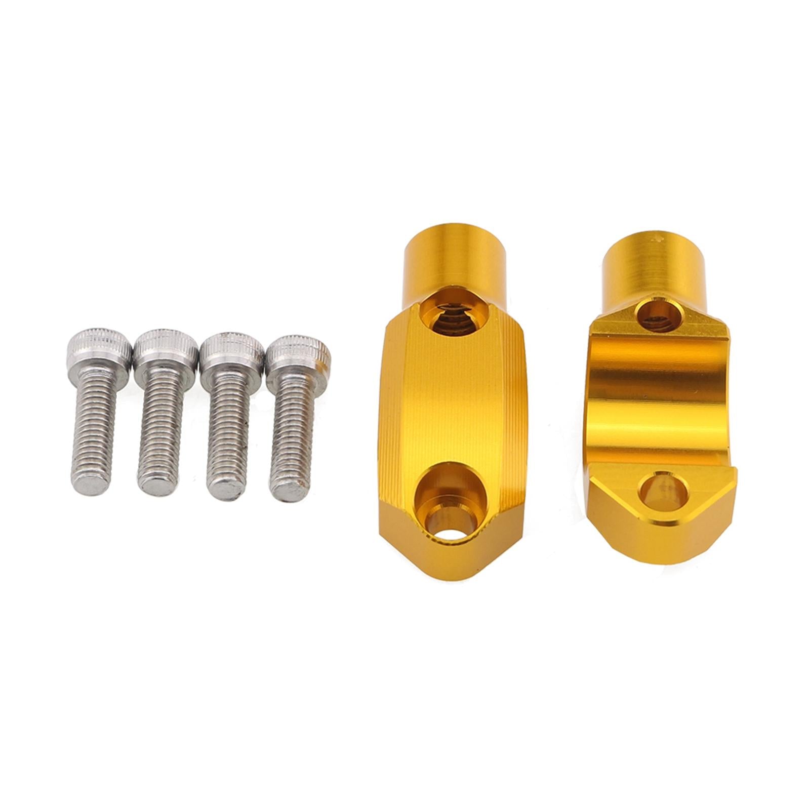 1 Pair Motorcycle Master Cylinder Mirror Clamp for 22mm Handlebar Yellow