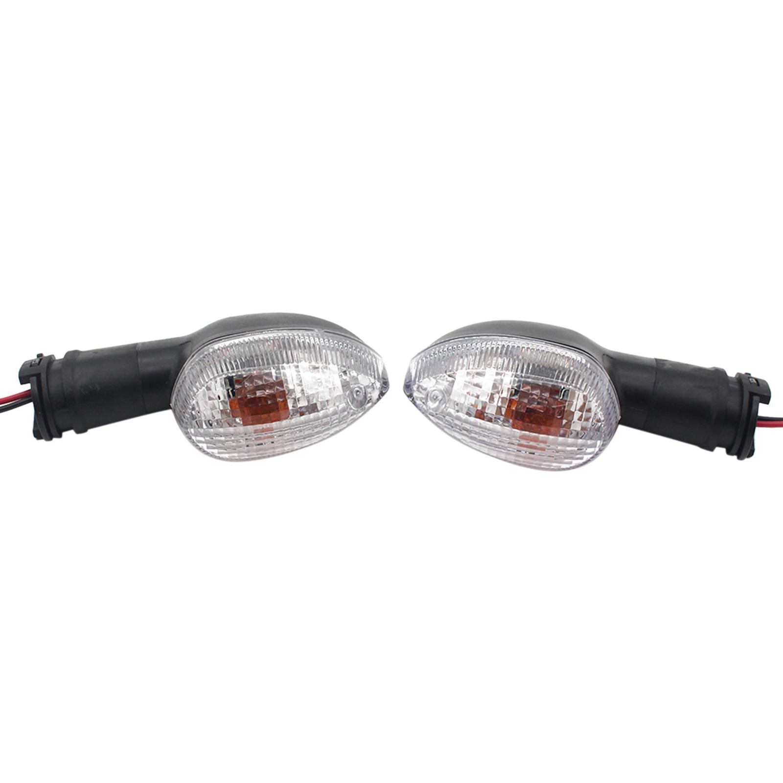 1 Pair Motorcycle Turn Signal Indicator Light for Yzf-R15 2011-2014 Clear