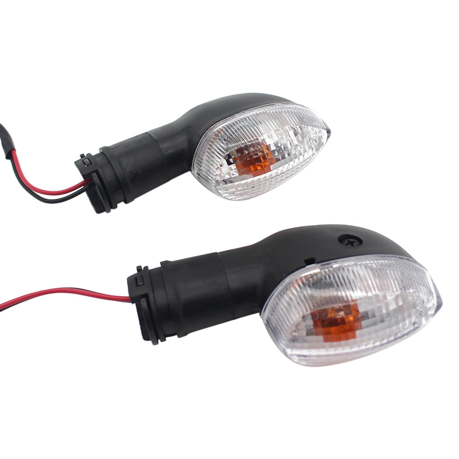 1 Pair Motorcycle Turn Signal Indicator Light for Yzf-R15 2011-2014 Clear