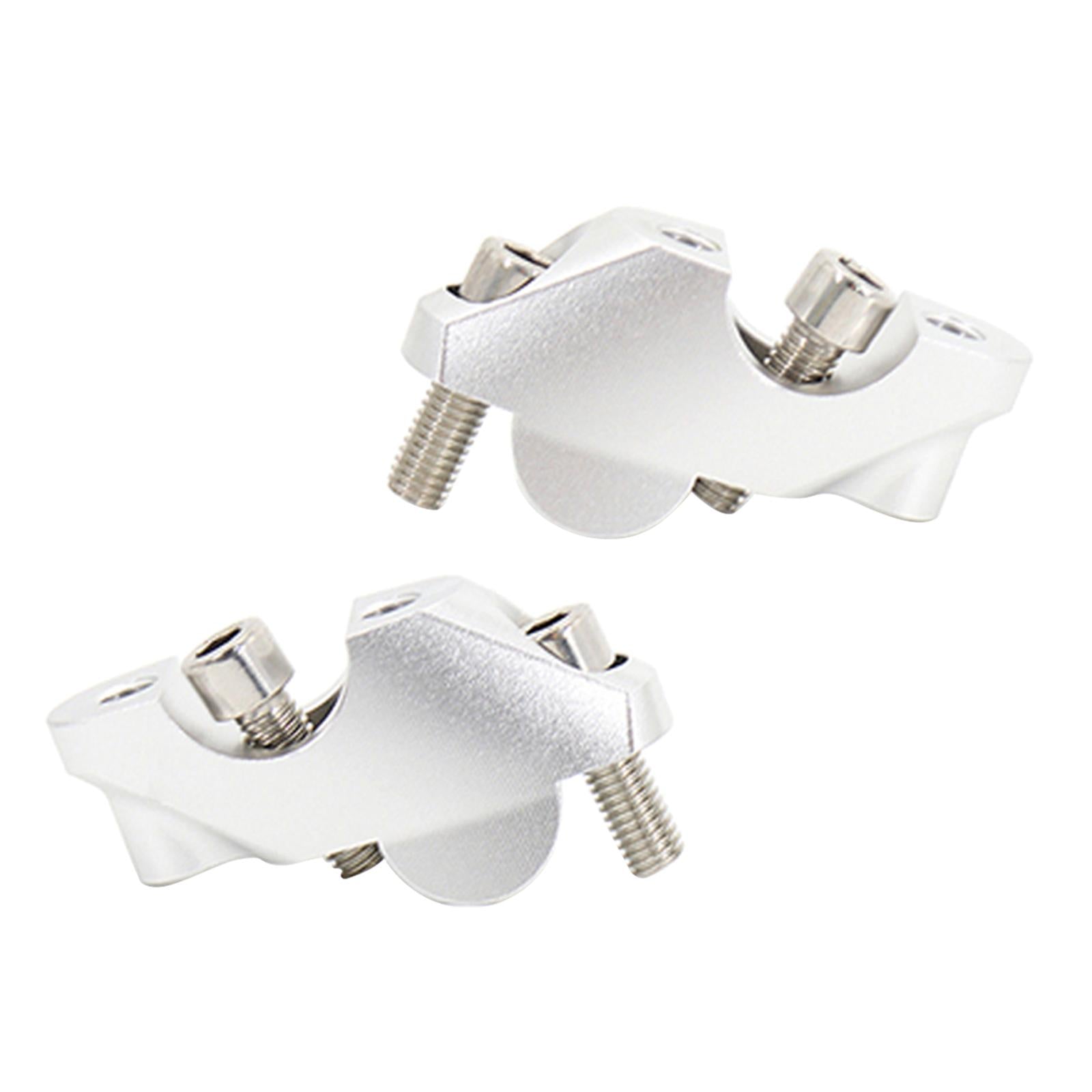 1Pair Handlebar Riser Adapter with Offset for Honda CB400x CB 400 x ATV Silver