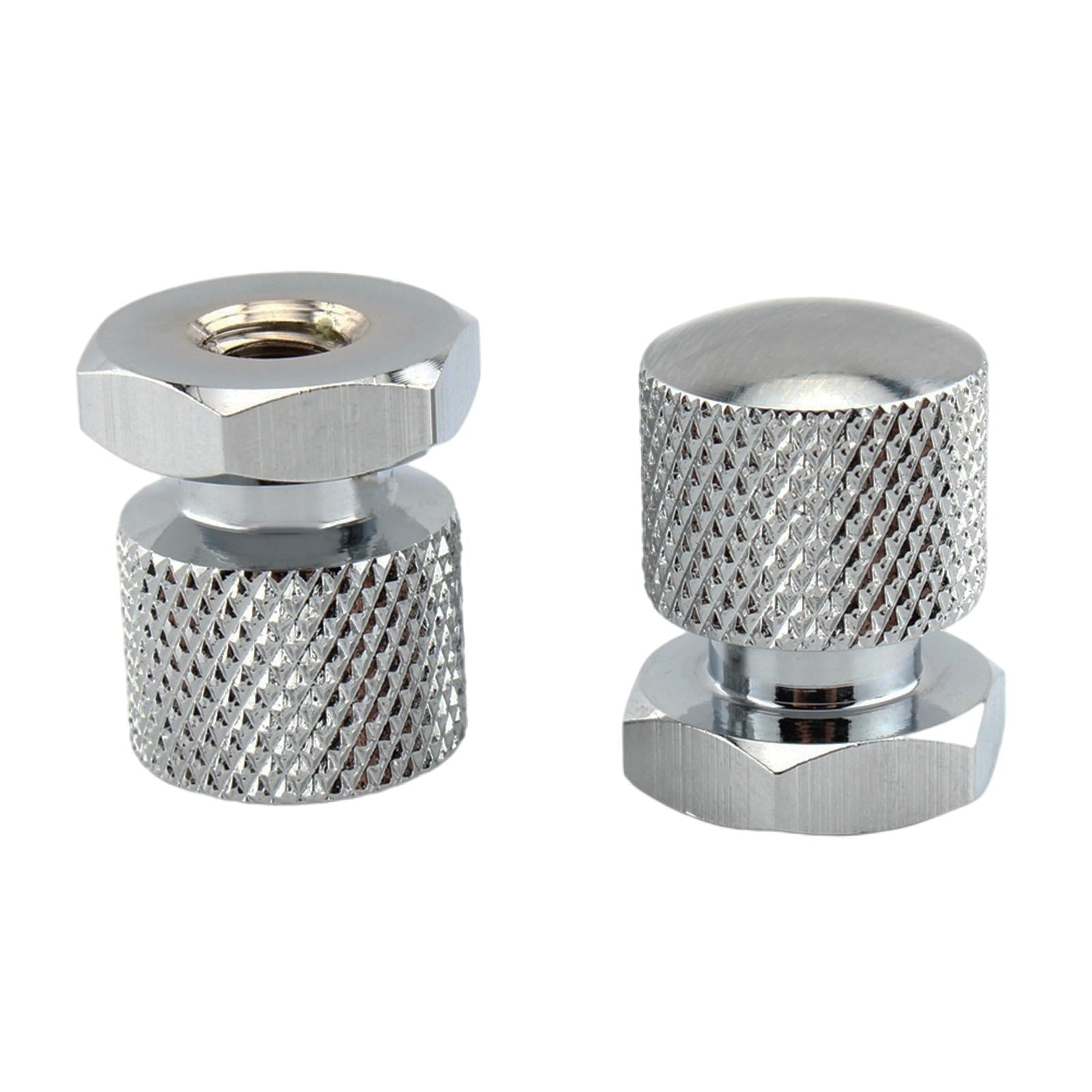1 Pair Solo Seat Nuts Dual Holes for Harley Road Glide 2018-2022 Chrome
