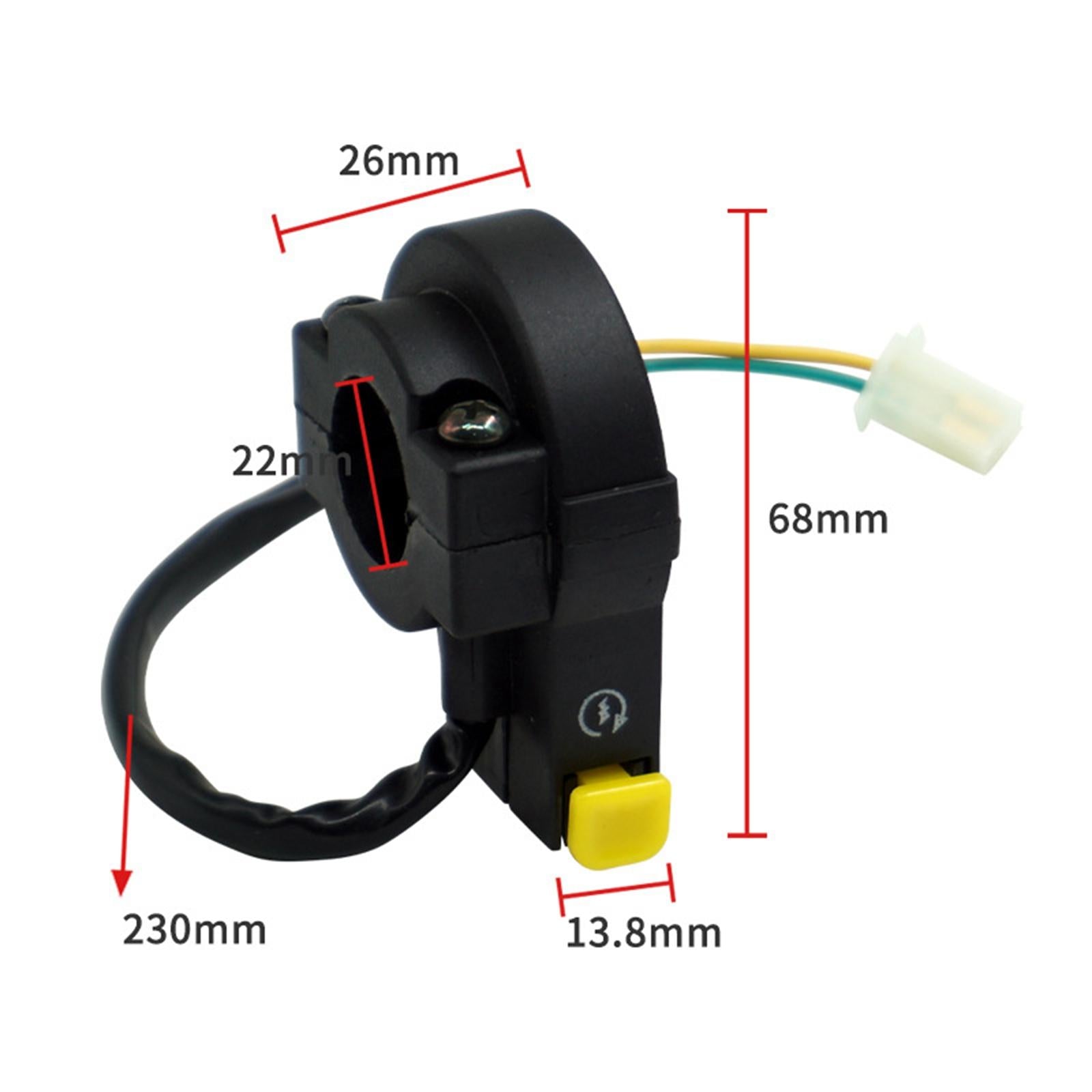 1Pairs 22mm Motorcycle Handlebar Control Switch for Turn Signal Headlight