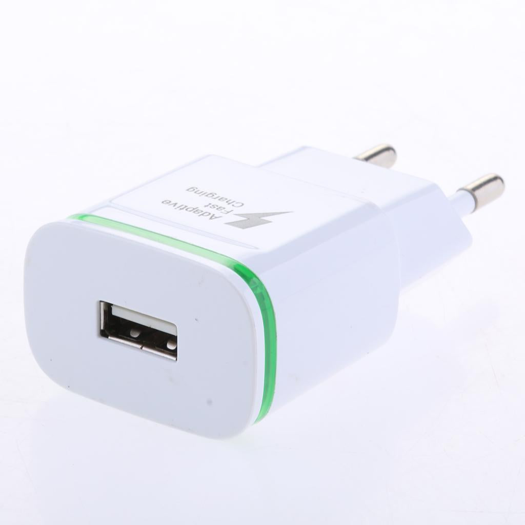 2.1A 1Port USB Travel Home Wall Power Adapter Charger LED Portable EU white