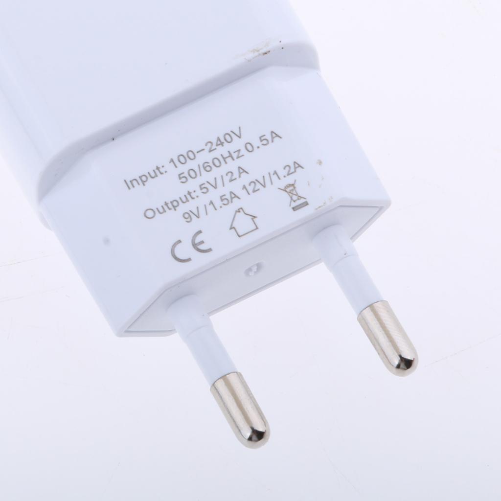 2.1A 1Port USB Travel Home Wall Power Adapter Charger LED Portable EU white