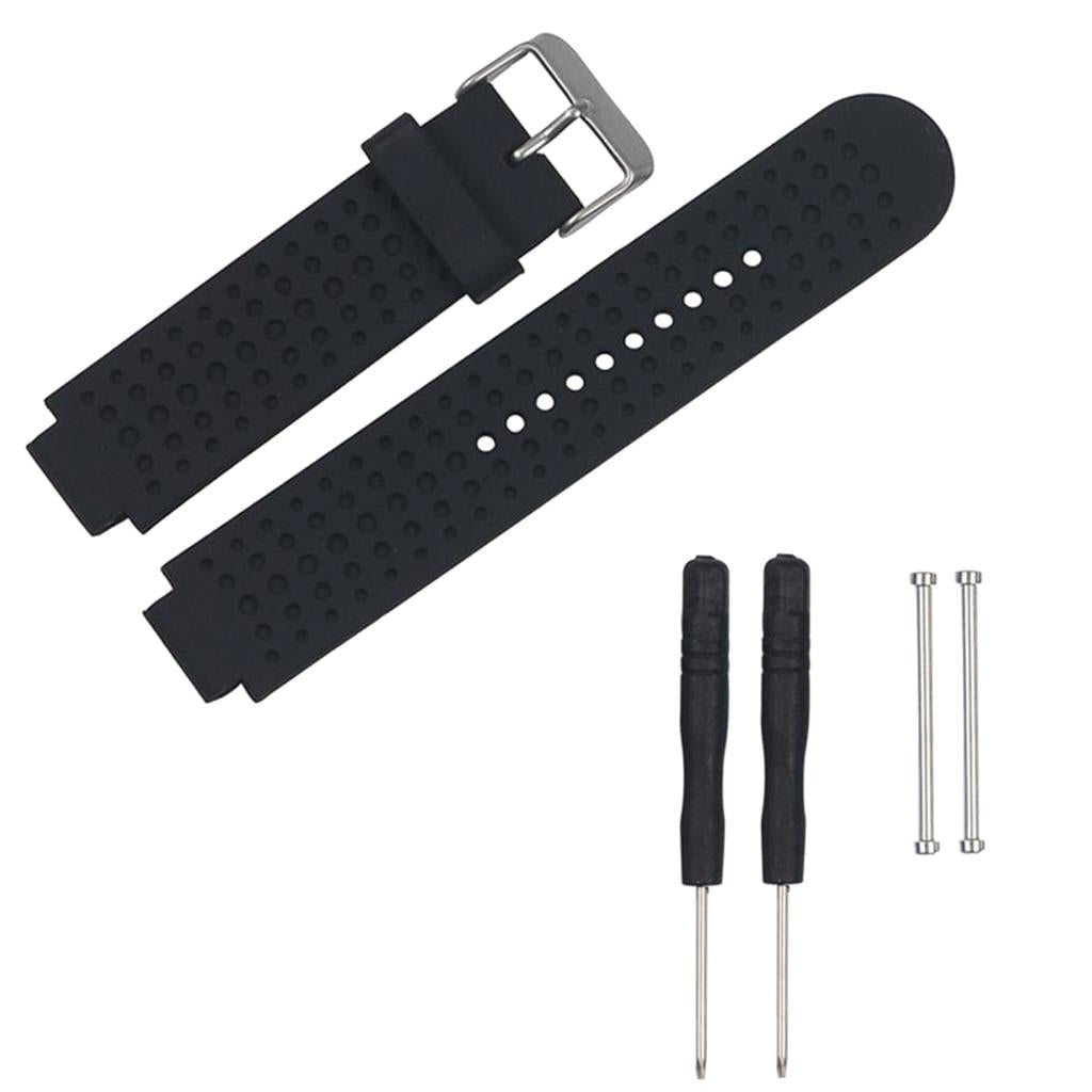 20mm Soft Silicone Replacement Wristband for Garmin Forerunner black