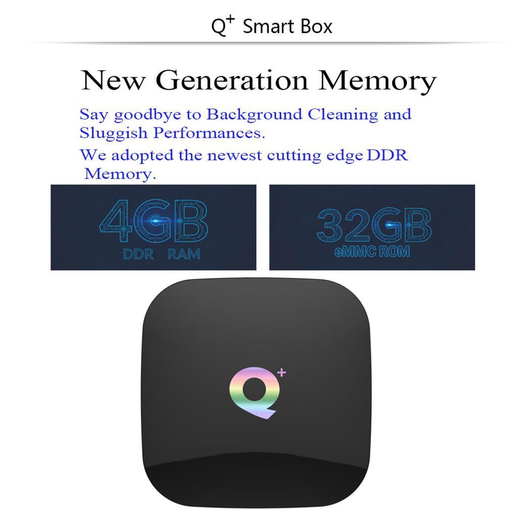 2019 Android 6.0 Smart TV Box Q+ BOX Amlogic Quad Core 4GB+32GB WIFI AU