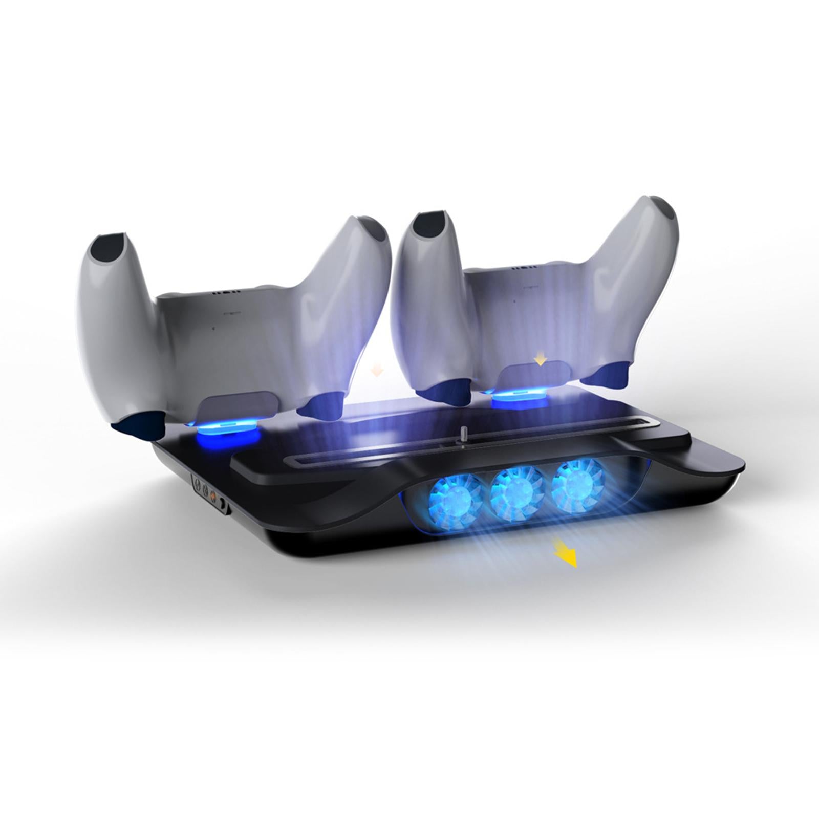 Suction Cooling Fan Charging Station USB Charger for Sony PS5 Black