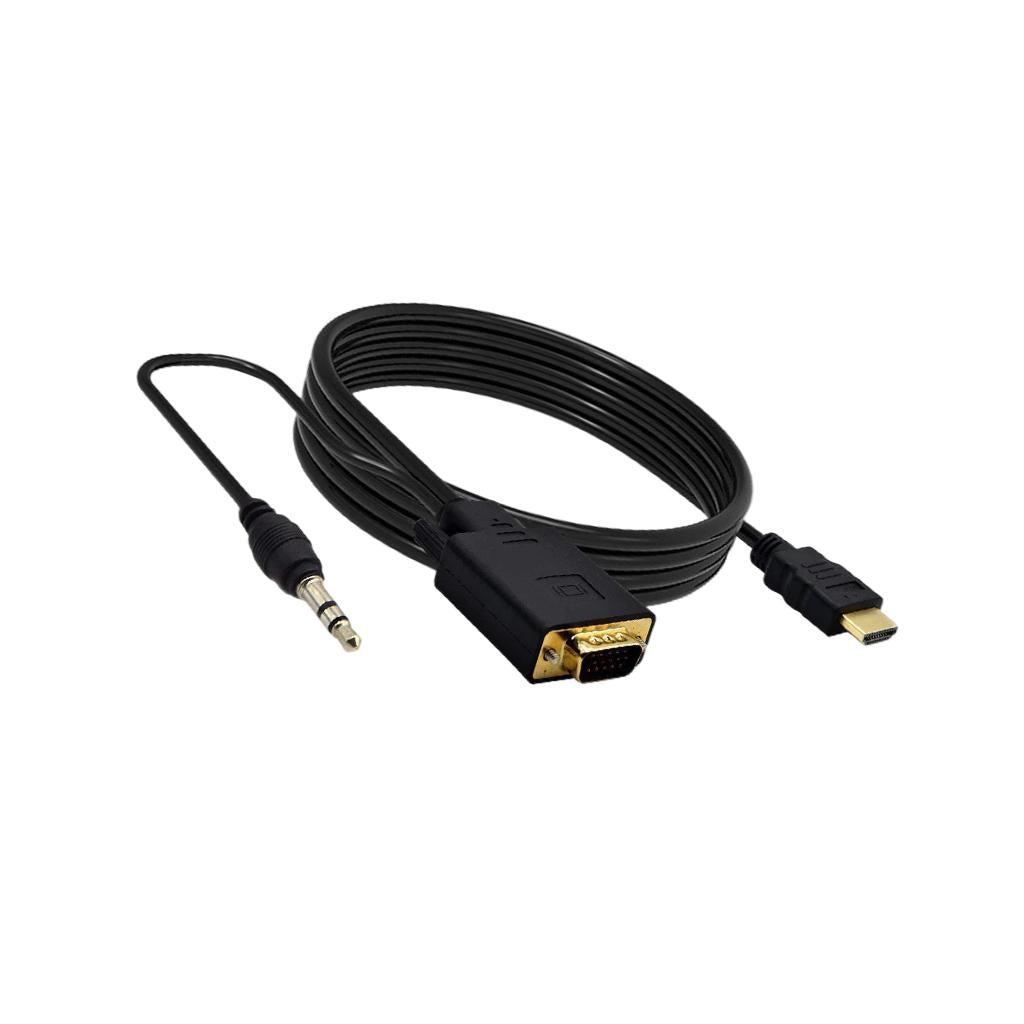 HDMI to VGA Adapter, Video Converter for PC Monitor HDTV With Audio 6Ft