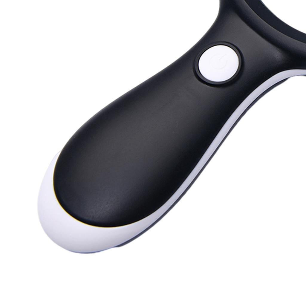 Small Handheld Magnifier with 18 LED Light for Seniors Children Books Black