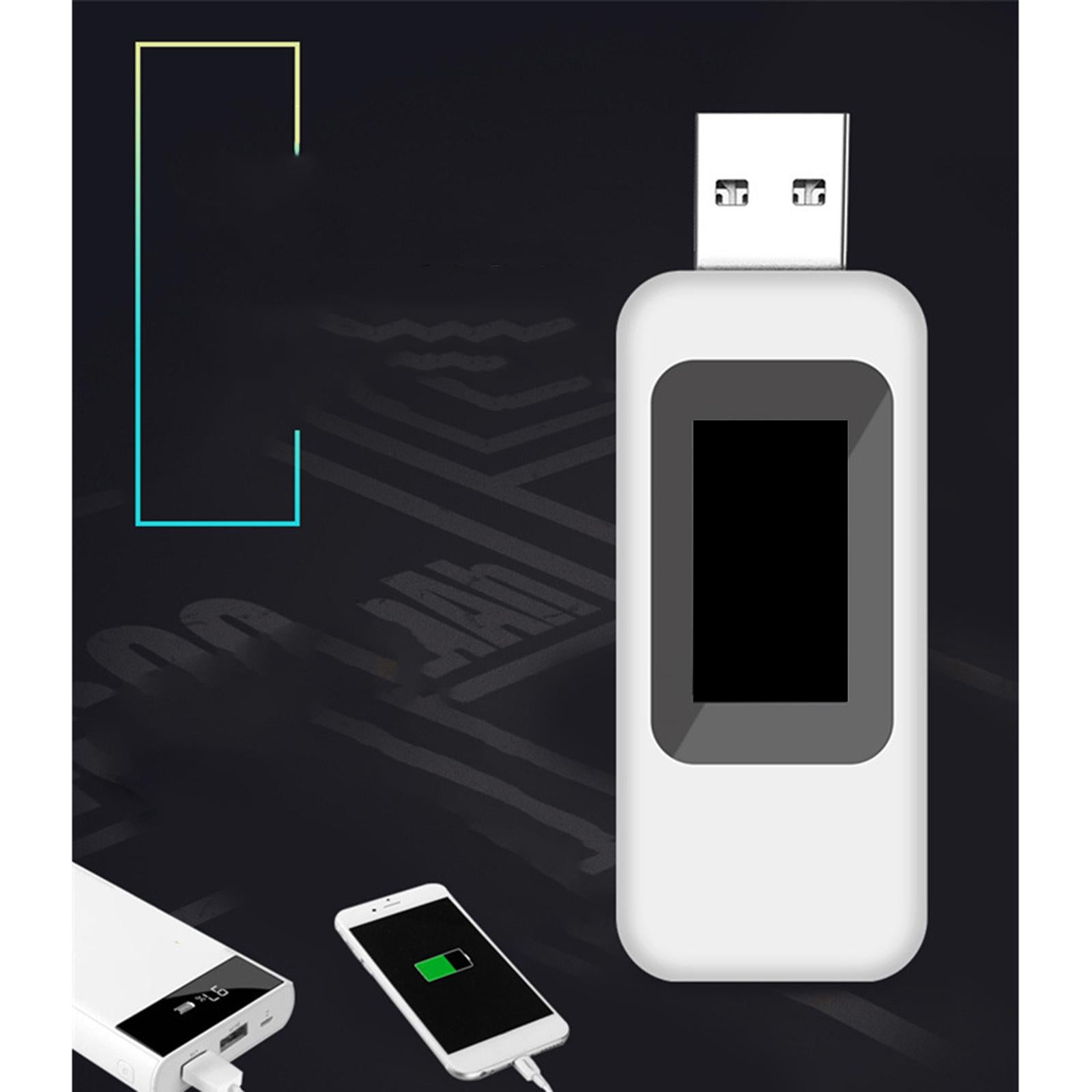 Power Meter USB Tester USB Current Meter Cut-off Power Indicator White