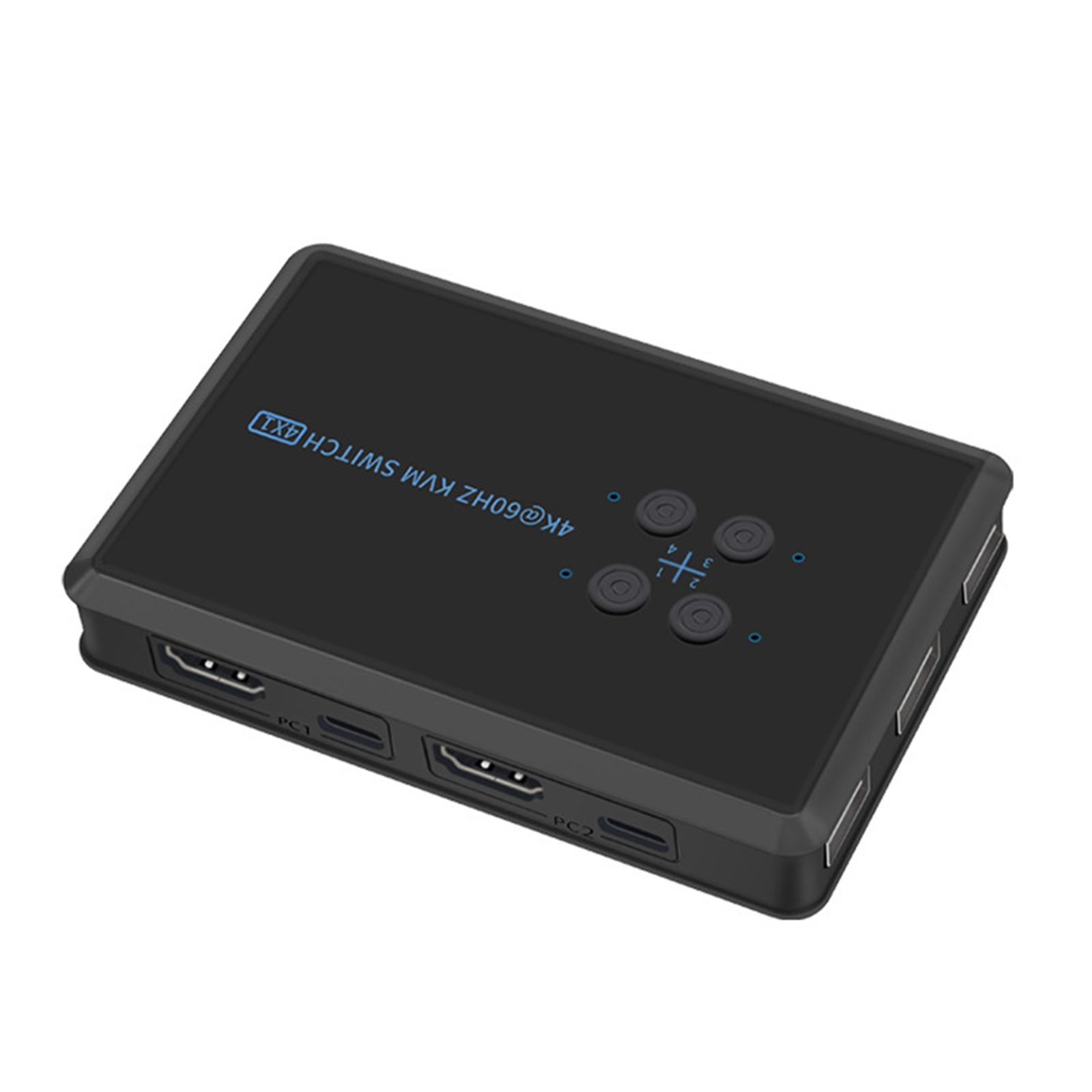 KVM Switch HDMI 4 Port Box USB Switch Selector with 4 USB 2.0 Hub Share 4 PC