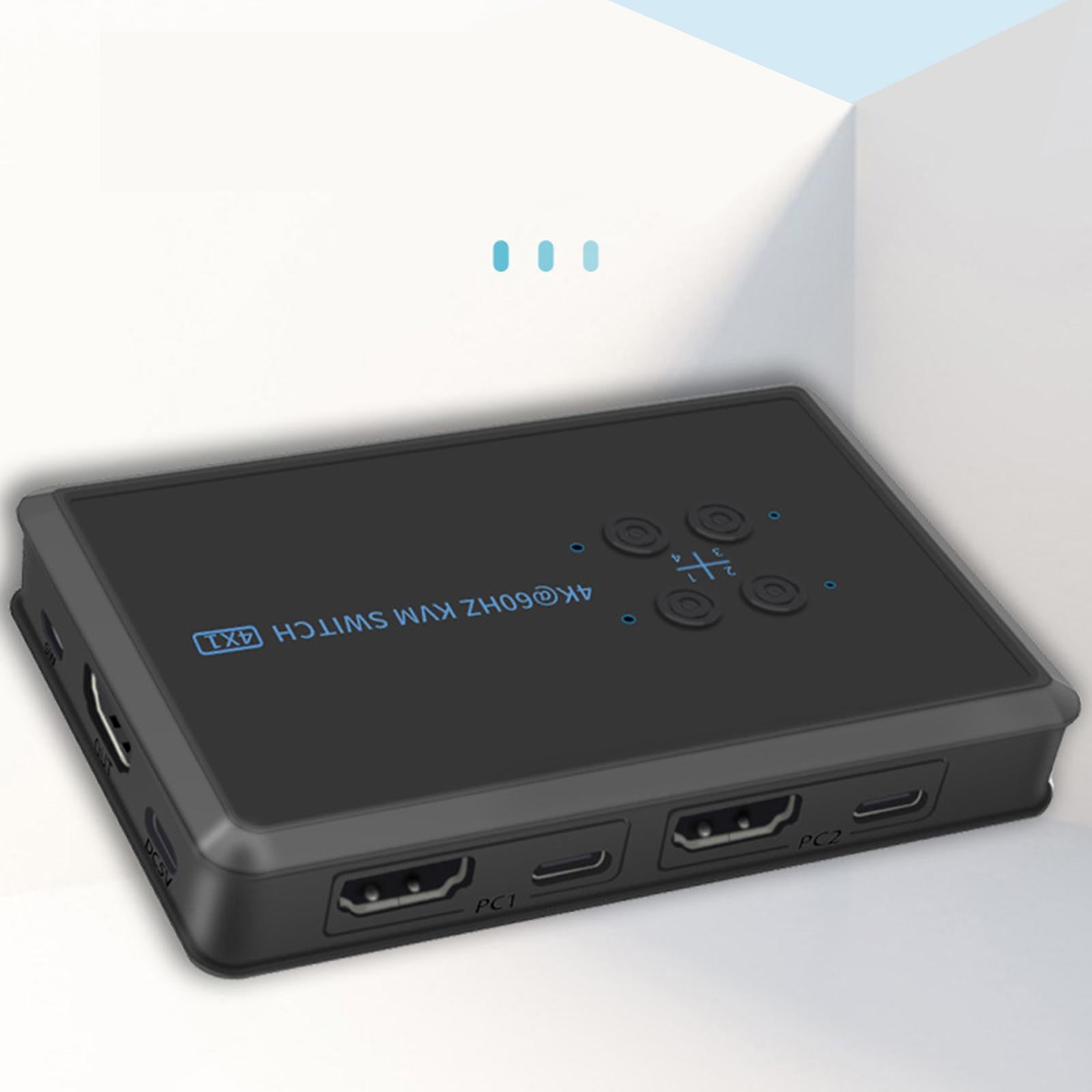 KVM Switch HDMI 4 Port Box USB Switch Selector with 4 USB 2.0 Hub Share 4 PC