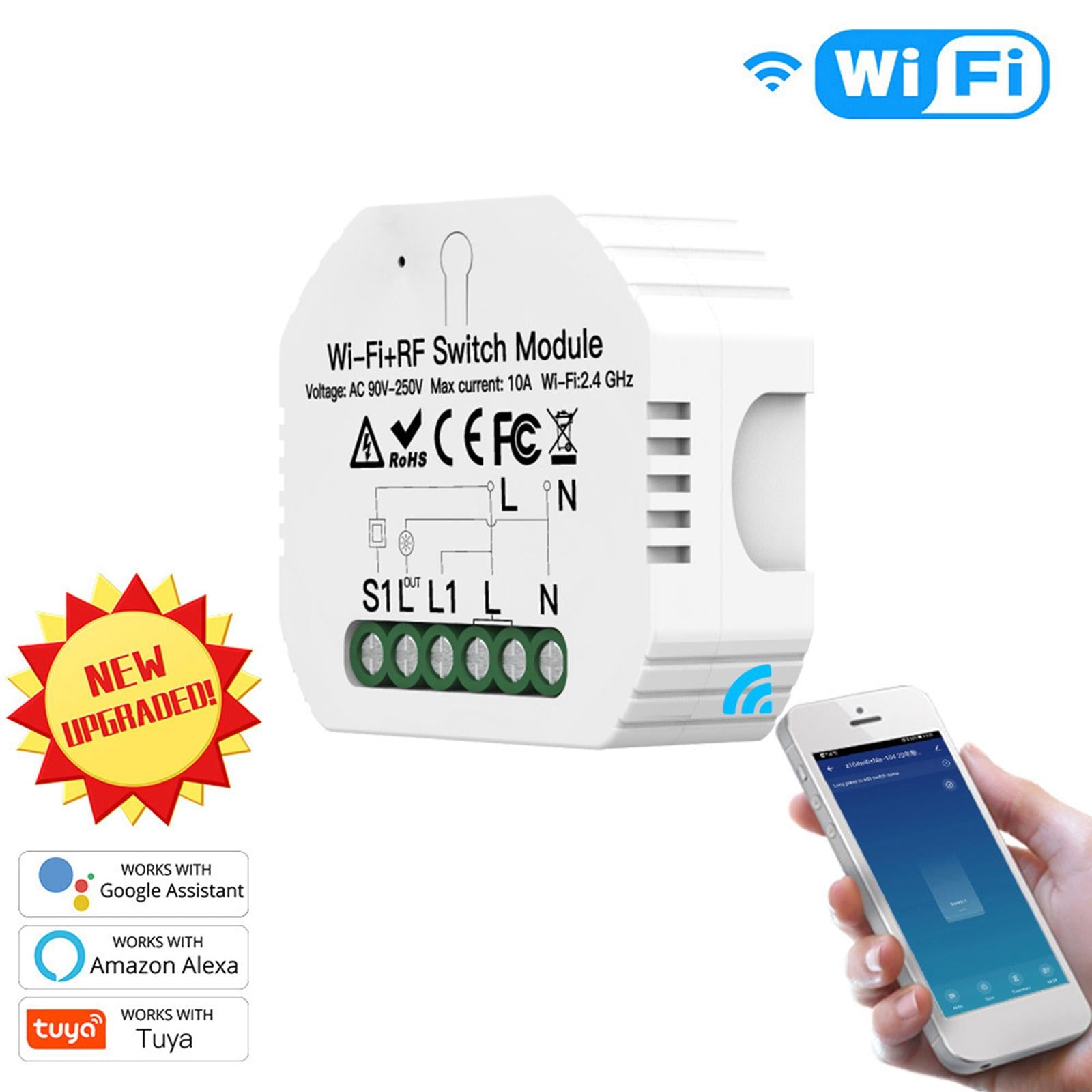 Mini Light Switch Module Wifi DIY Switch DIY Breaker Supports For Alexa