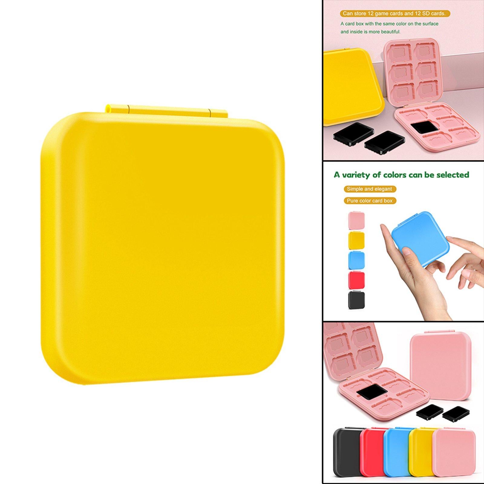 12 In 1 Game Card Case Storage Cartridge for Nintend Switch Yellow