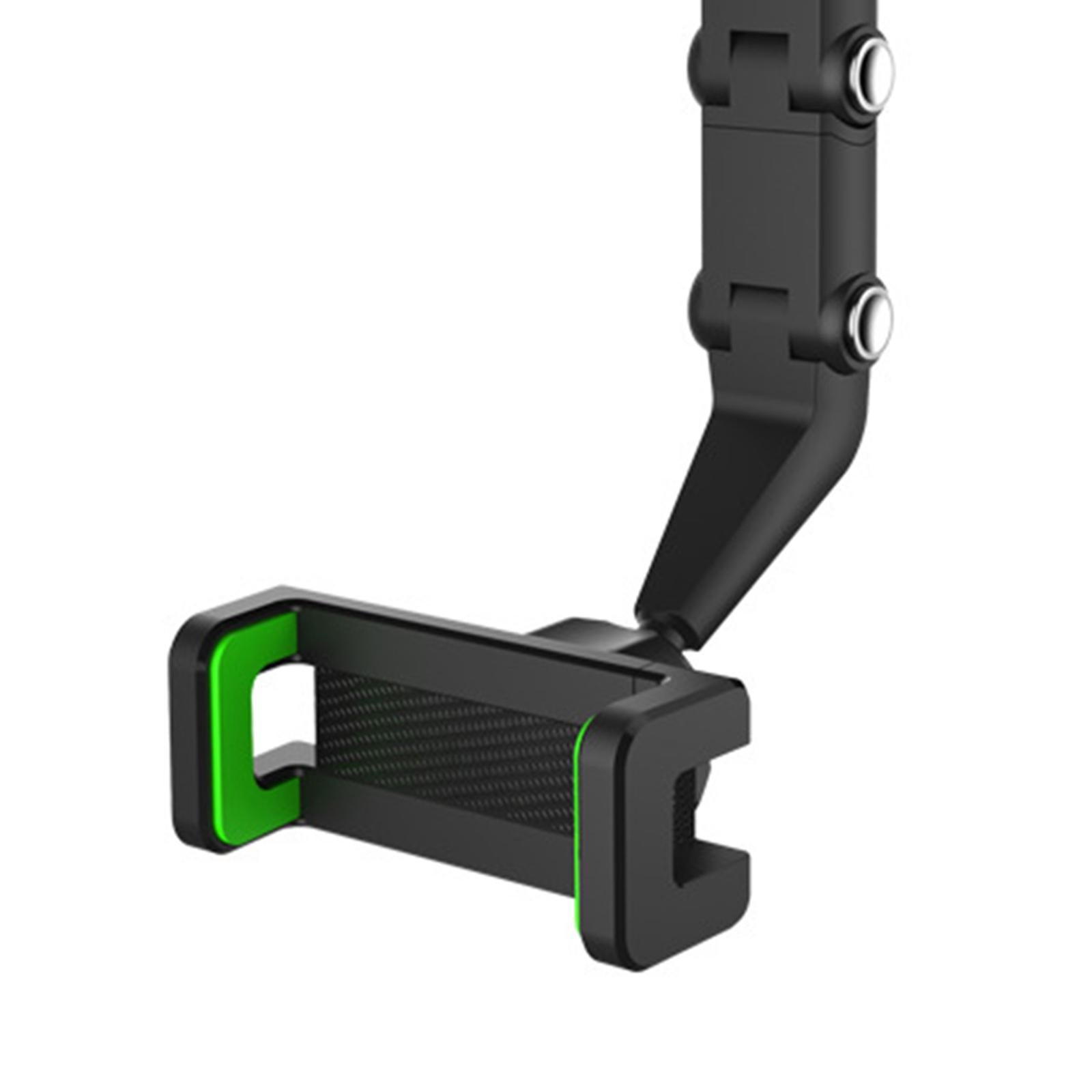 Rearview Mirror Phone Holder Clip Mount GPS Holder Universal Green