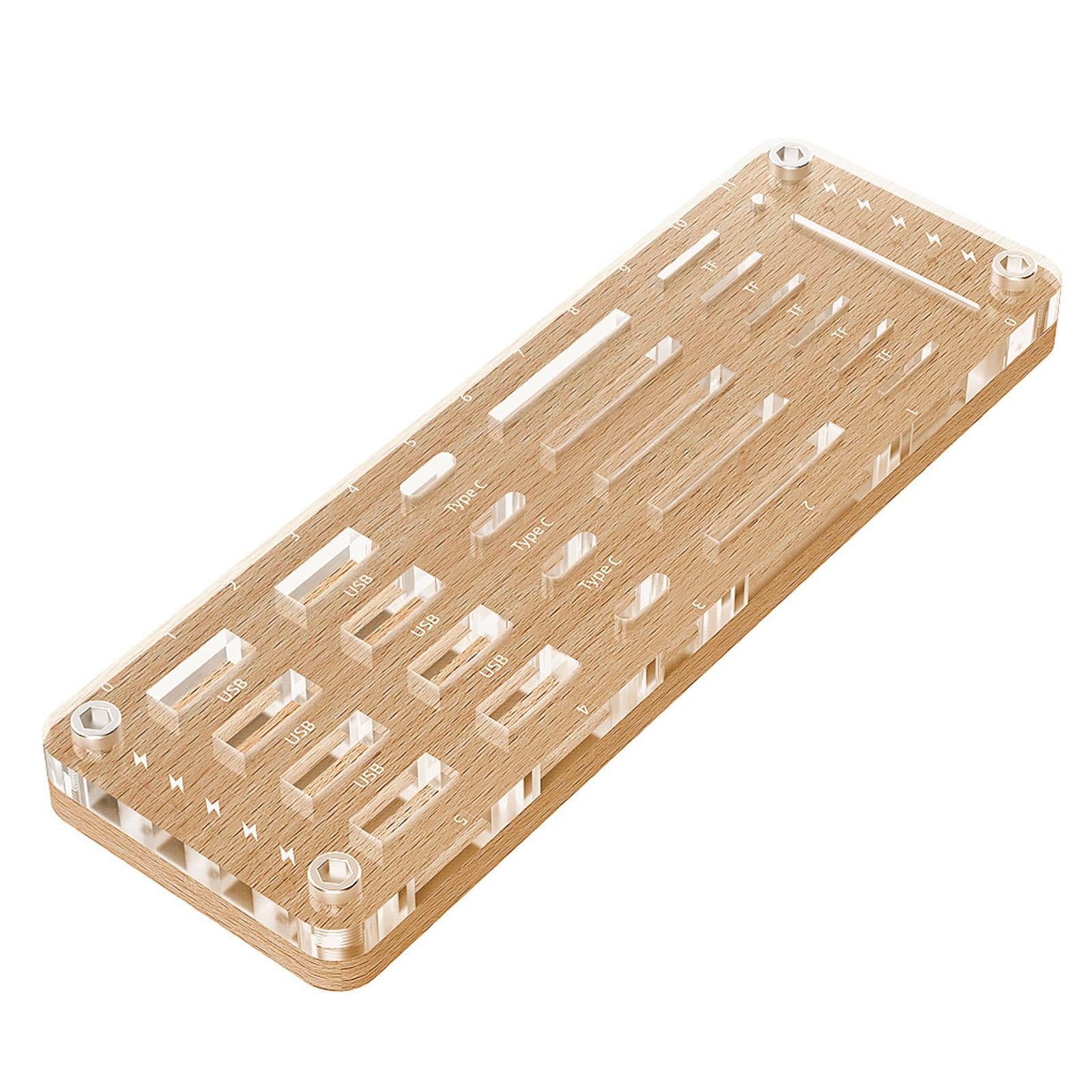 Storage Box Transparent Management Compact for Memory Card Home use Office 26 Groove Acrylic