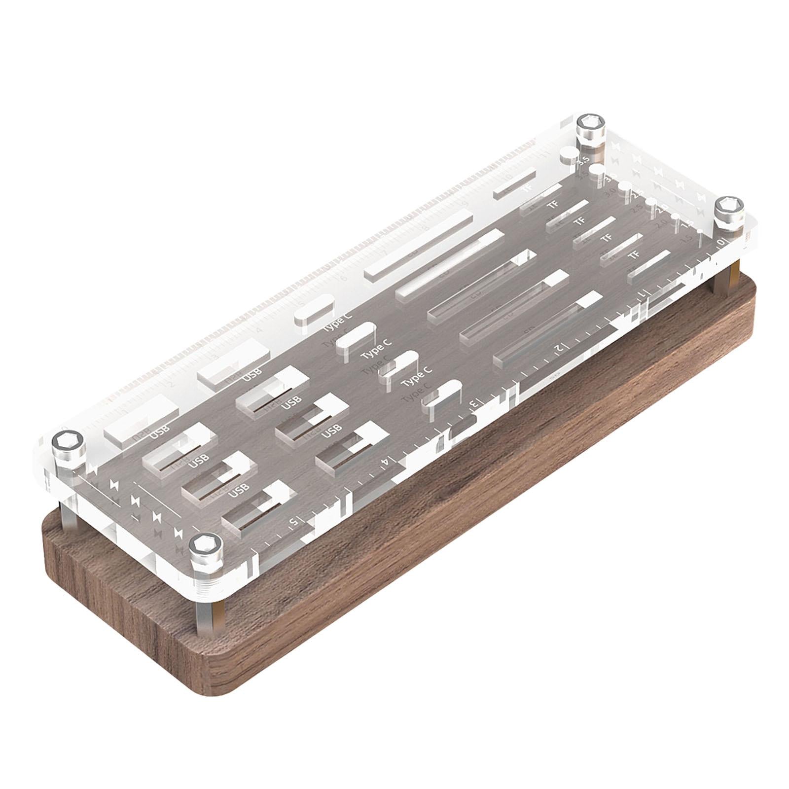 Storage Box Transparent Management Compact for Memory Card Home use Office 29 Groove Acrylic
