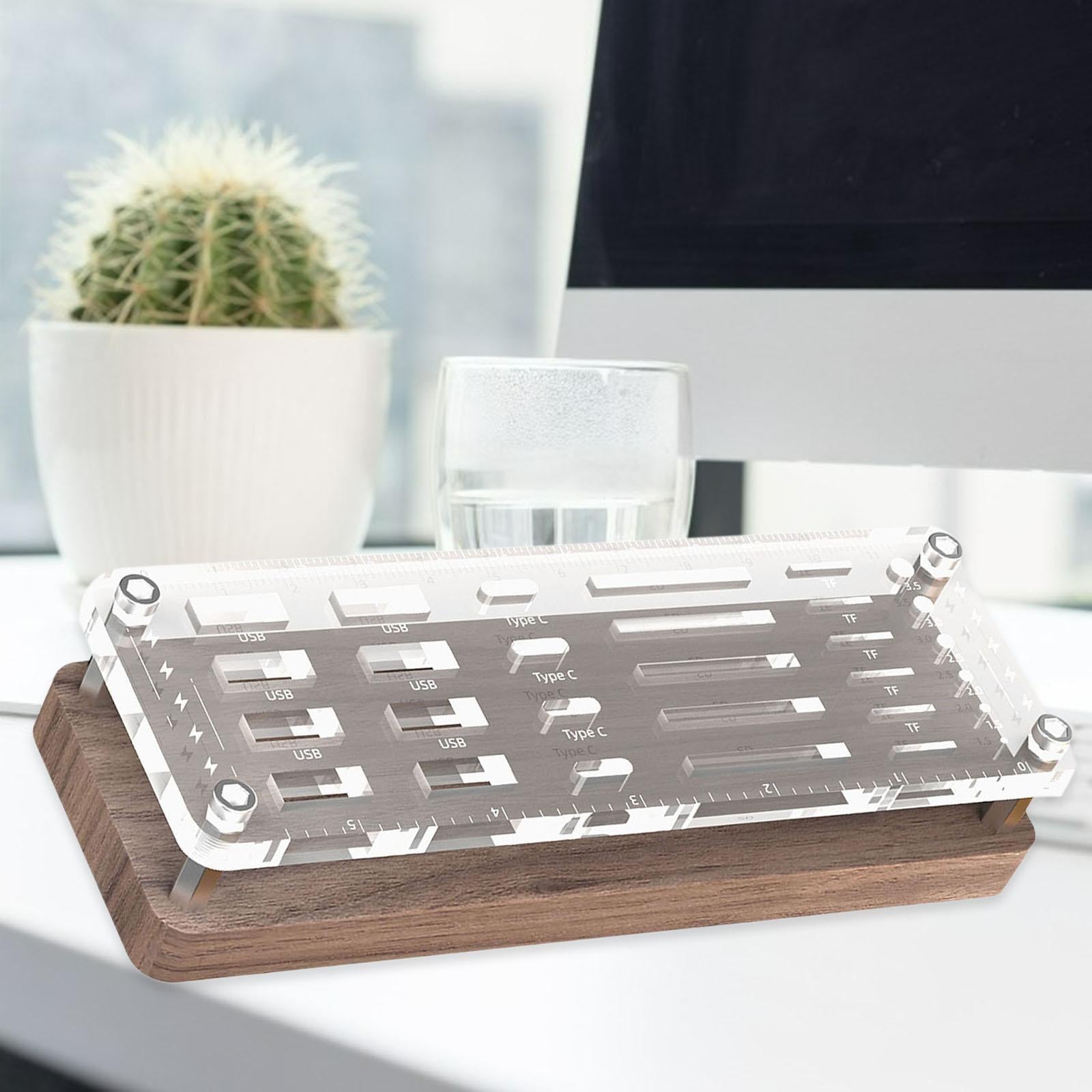 Storage Box Transparent Management Compact for Memory Card Home use Office 29 Groove Acrylic