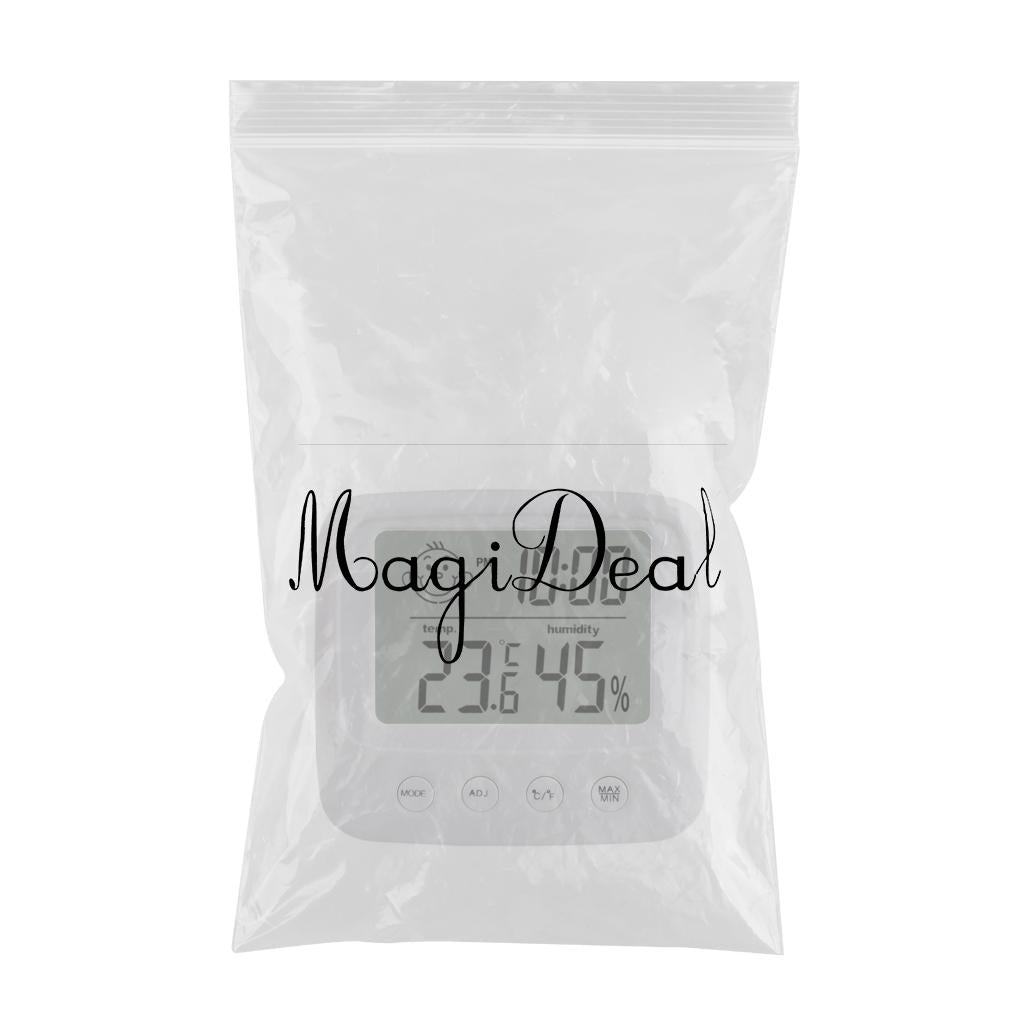 Digital Thermometer Gauge Indicator for Office Study White with backlight