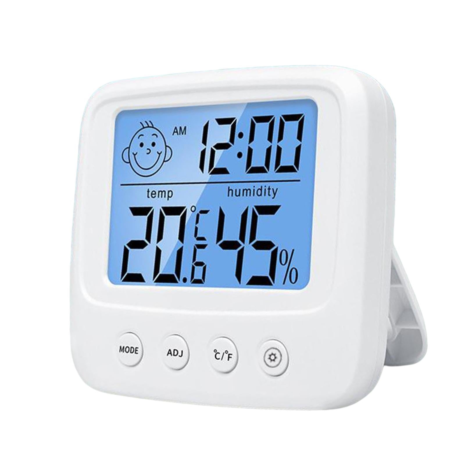 Digital Thermometer Gauge Indicator for Office Study White with backlight