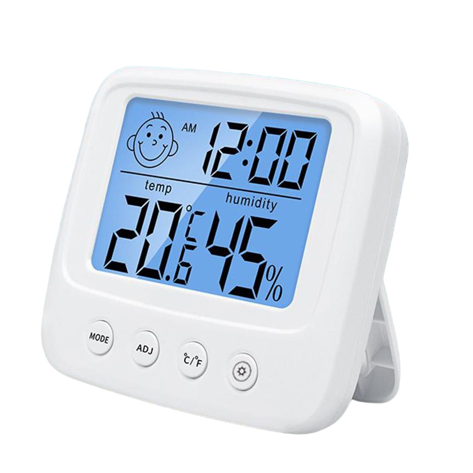 Digital Thermometer Gauge Indicator for Office Study White with backlight