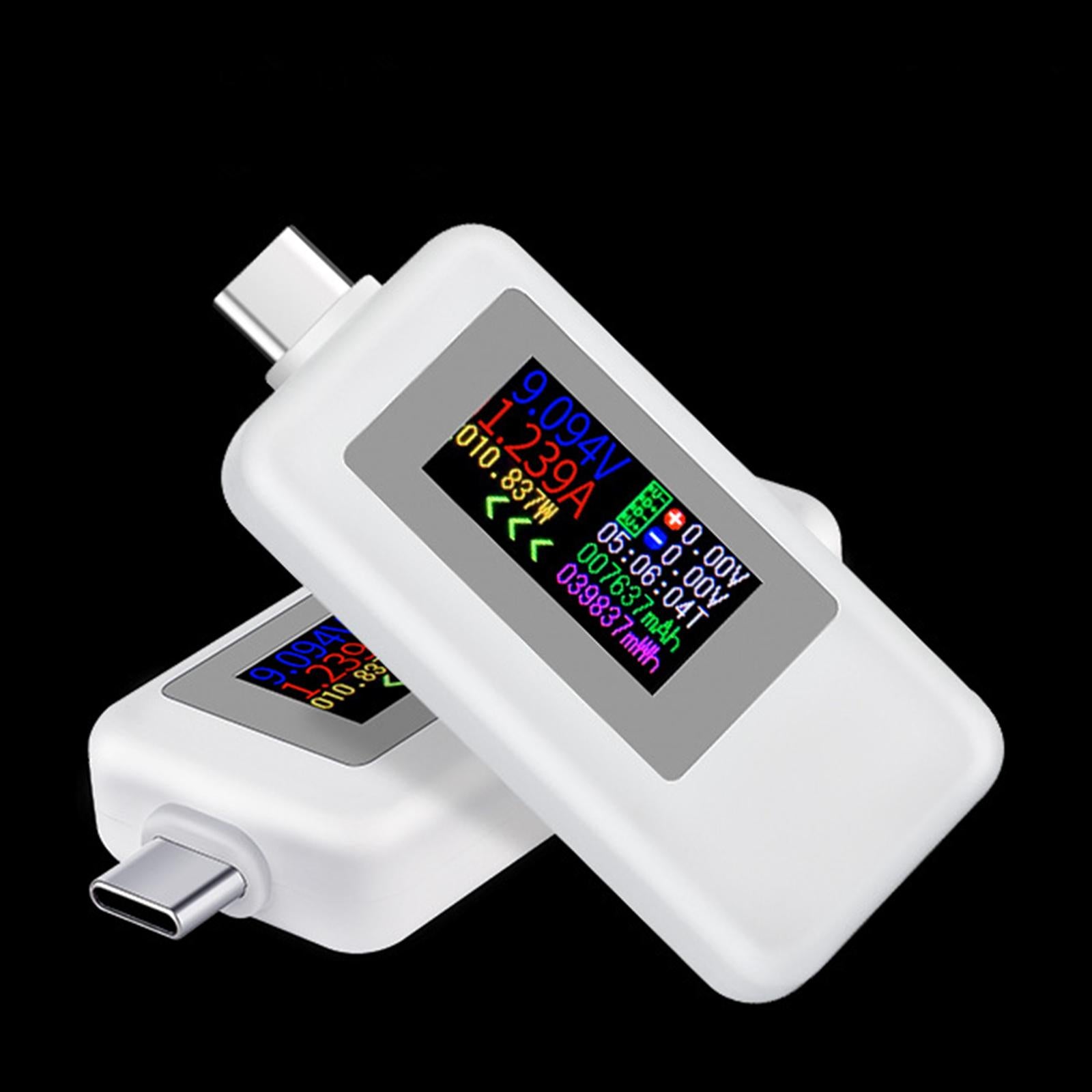 2-Way USB Type-C Tester HD Display Measurement Tool Tester Kws-1902C white