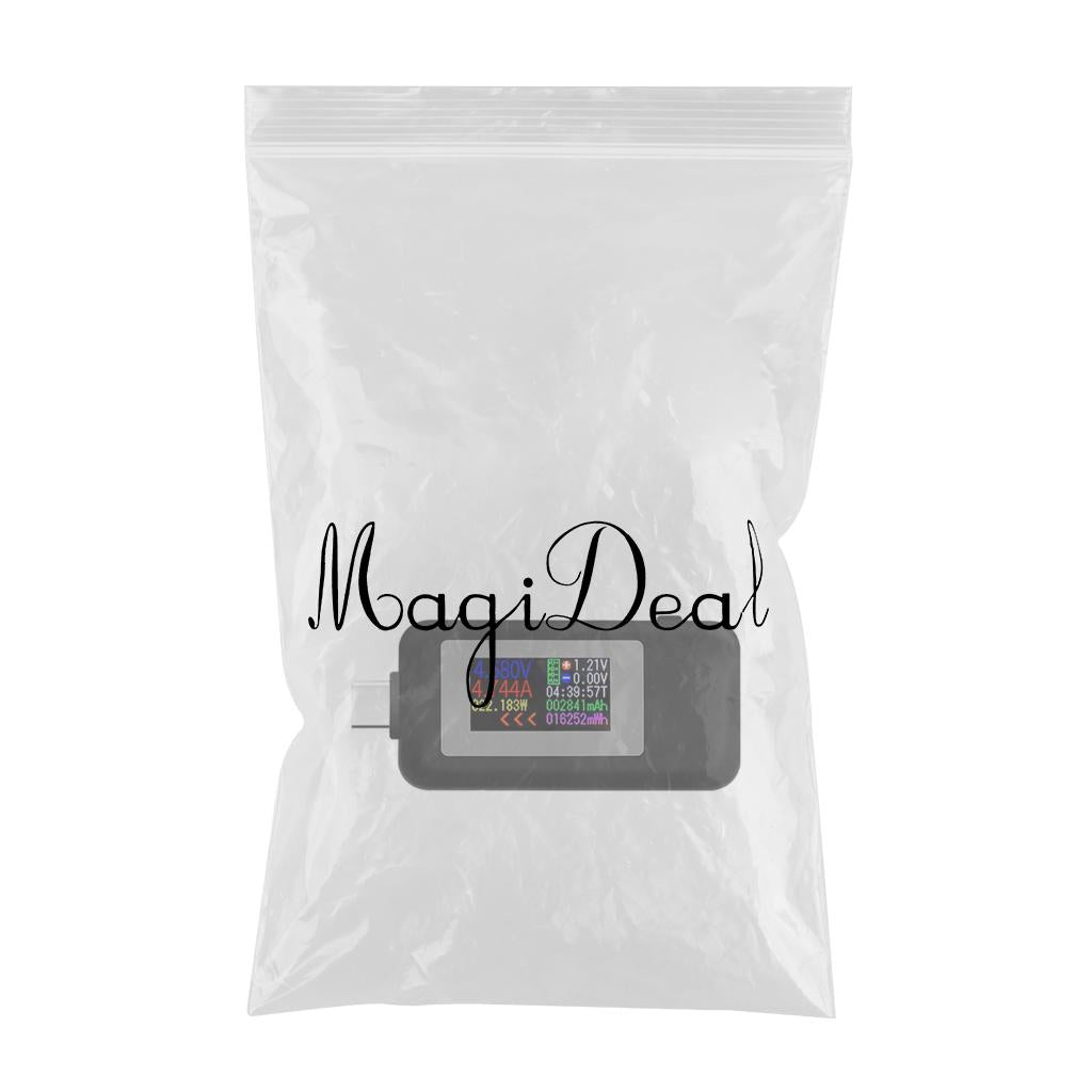 2-Way USB Type-C Tester HD Display Measurement Tool Tester Kws-1902C black