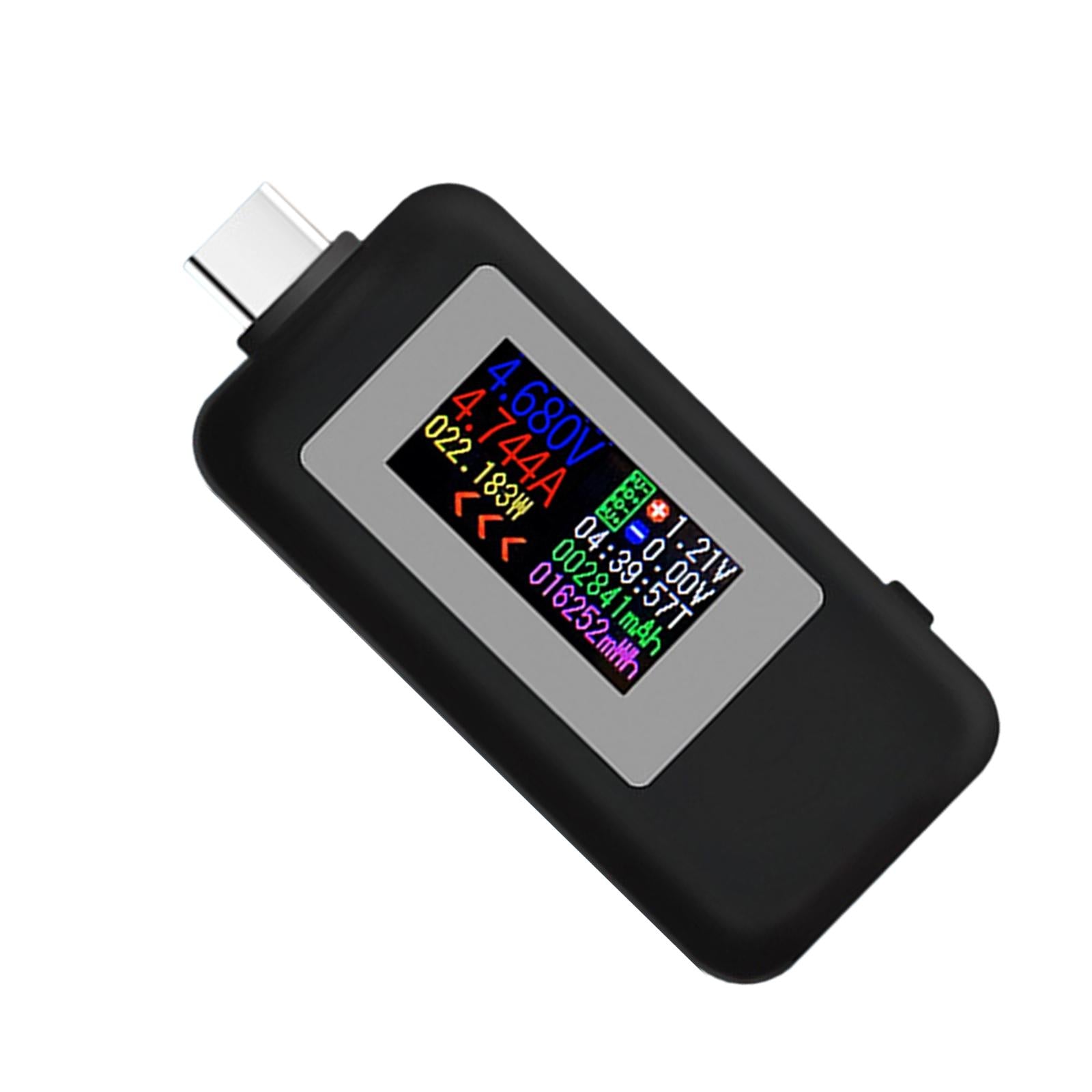 2-Way USB Type-C Tester HD Display Measurement Tool Tester Kws-1902C black