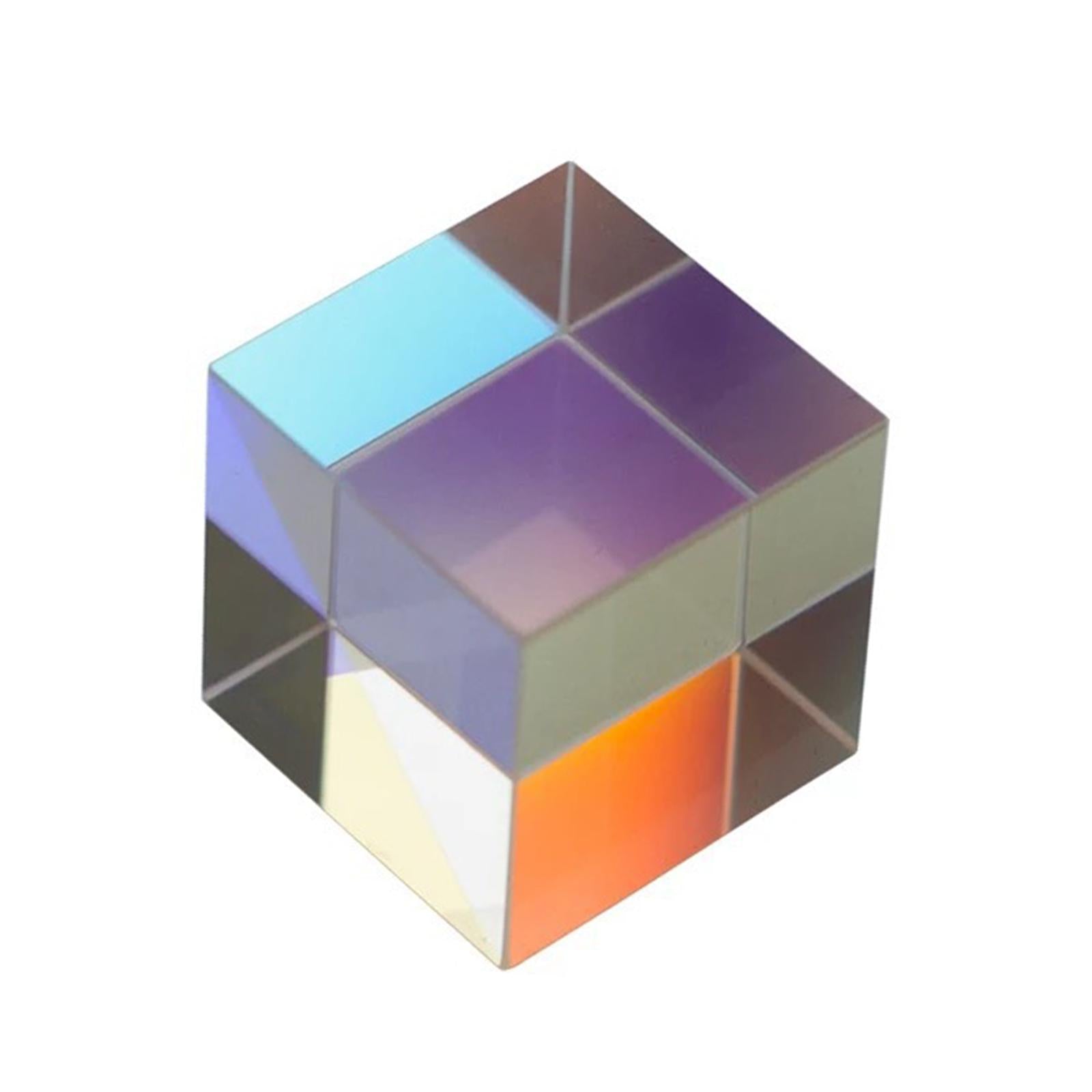 Cube Prism Multi-Color RGB Beam Splitting for Education Photography Toys
