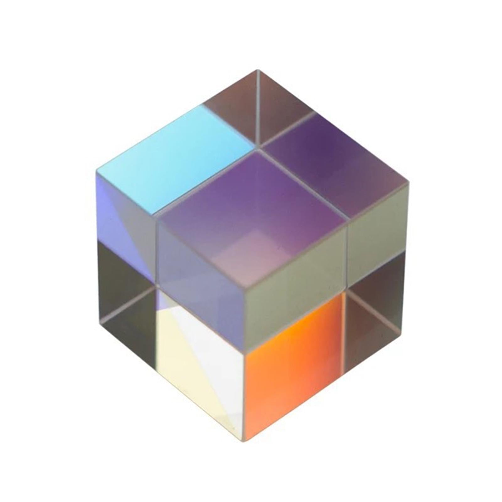Cube Prism Multi-Color RGB Beam Splitting for Education Photography Toys
