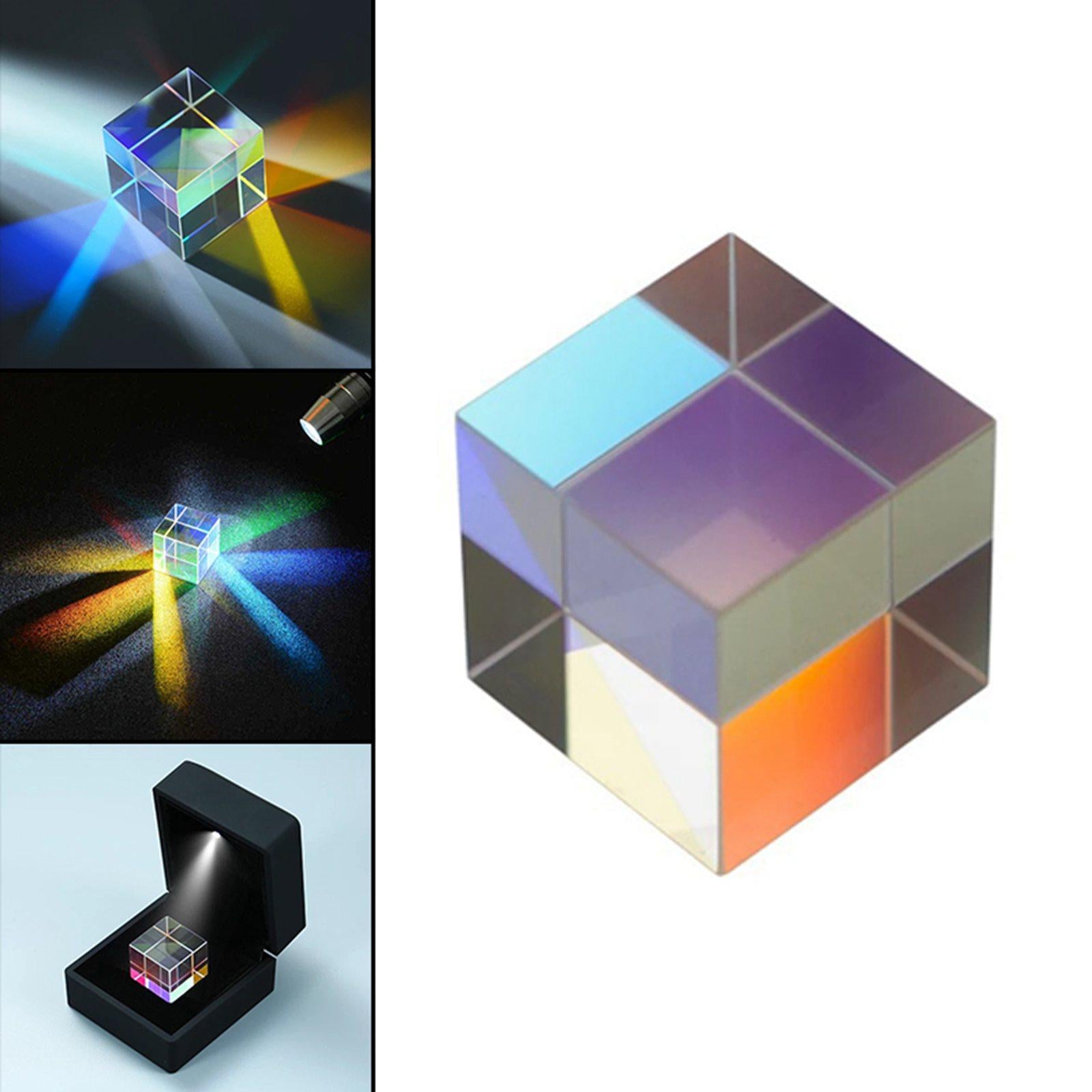 Cube Prism Multi-Color RGB Beam Splitting for Education Photography Toys