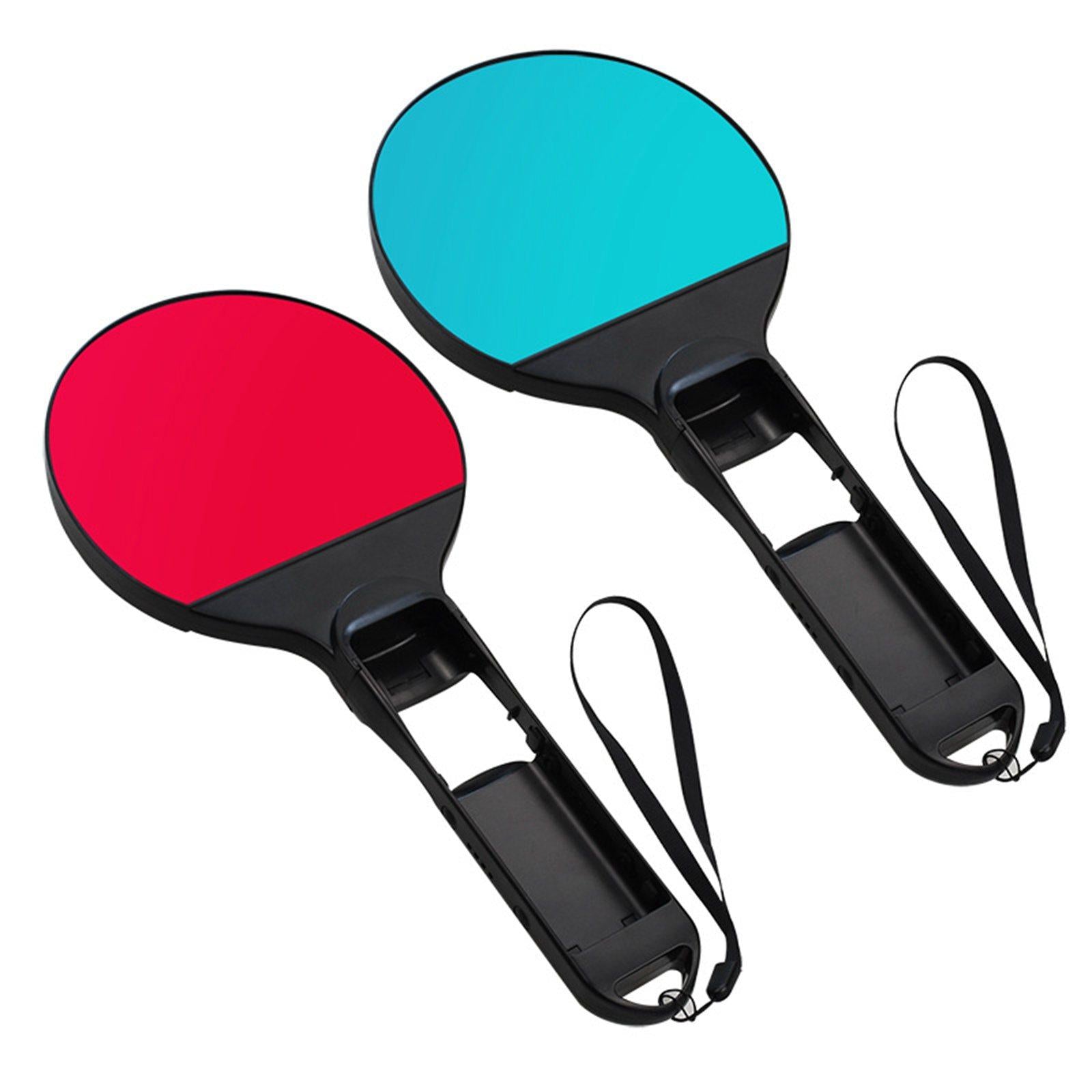 1Pair Table Tennis Racket with 2x Wristbands ABS for Nintendo Switch