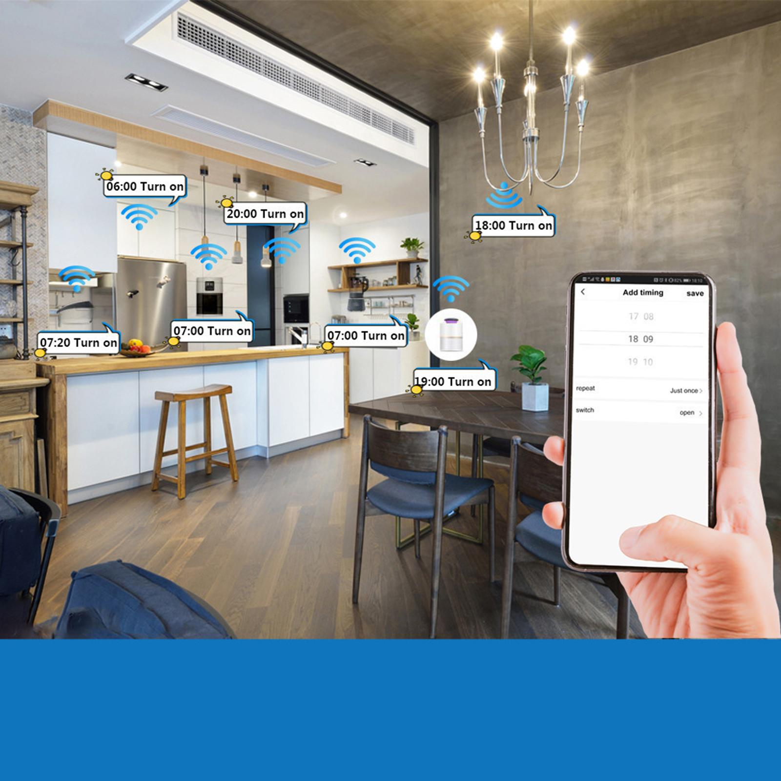 433MHz Wireless Touch Switch 4 Modes Scratch-Resistant for Home Wall Porch 1 Switch Point 1 Controller White