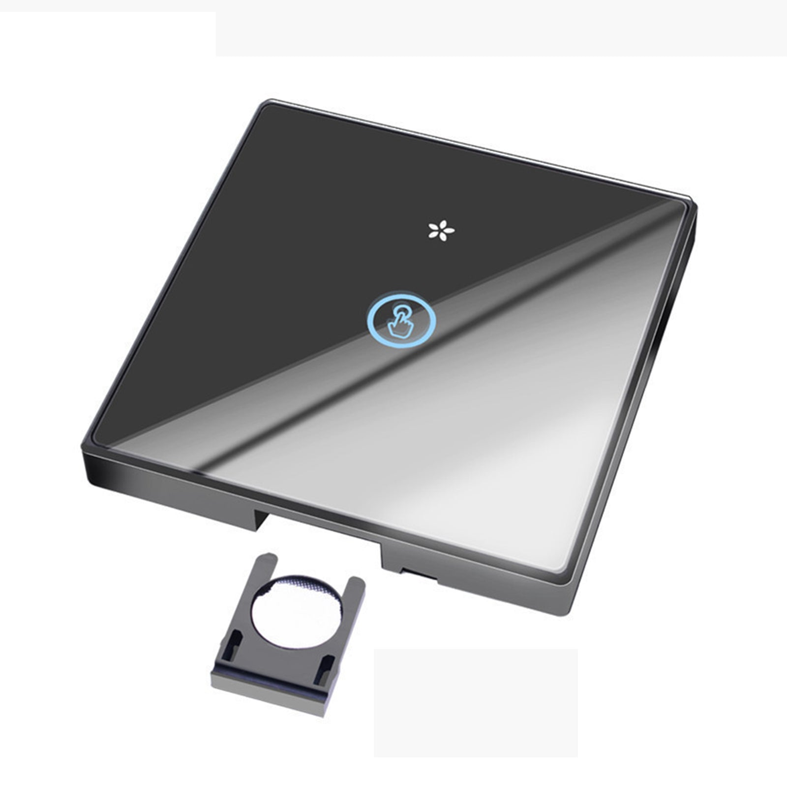 433MHz Wireless Touch Switch 4 Modes Scratch-Resistant for Home Wall Porch 3 Switch Points 3 Controllers White