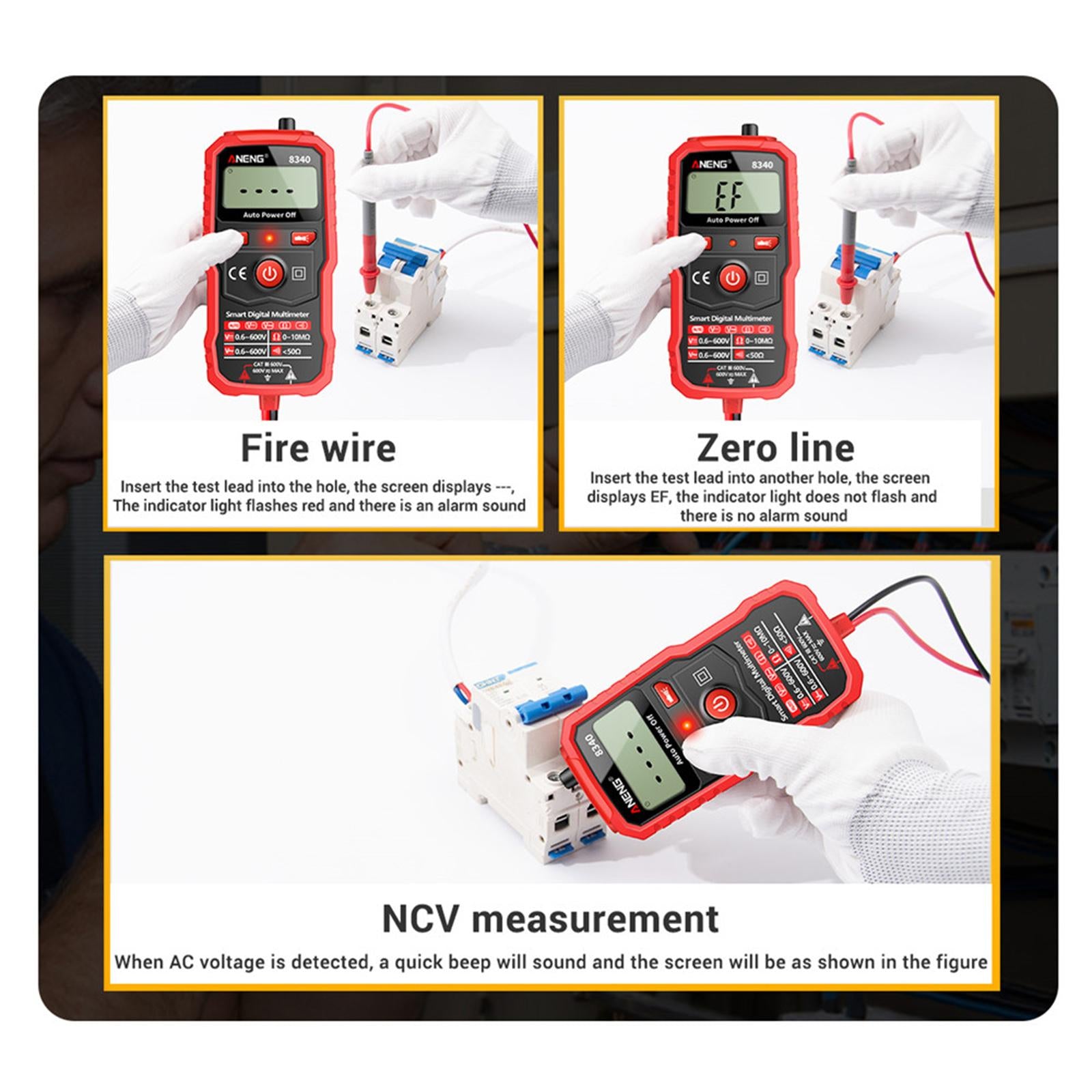 Digital Multimeter Intelligent Multimeter Voltmeter for Circuit Repair Home