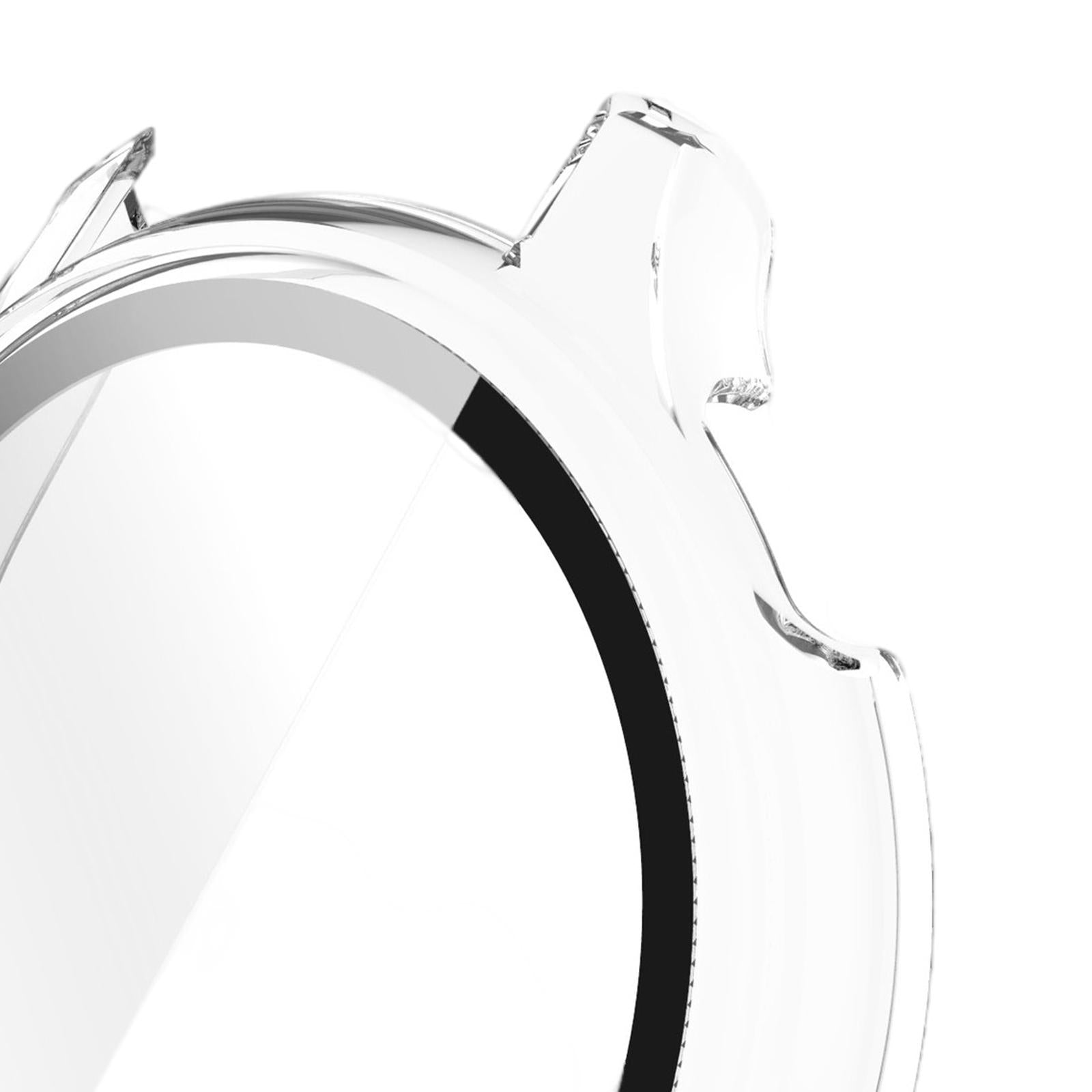 Bumper Case Cover W/ Screen Protector super-Thin PC for Watch T1 White