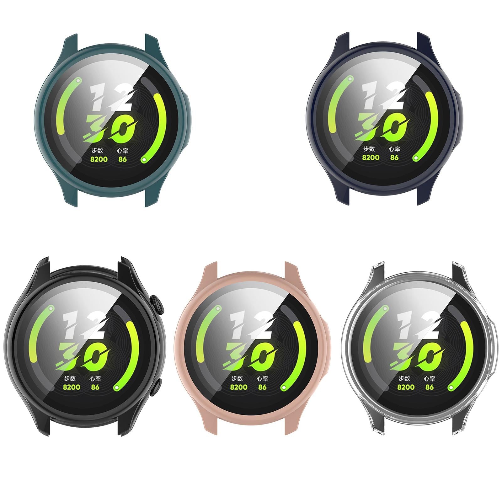 Bumper Case Cover W/ Screen Protector super-Thin PC for Watch T1 Blue