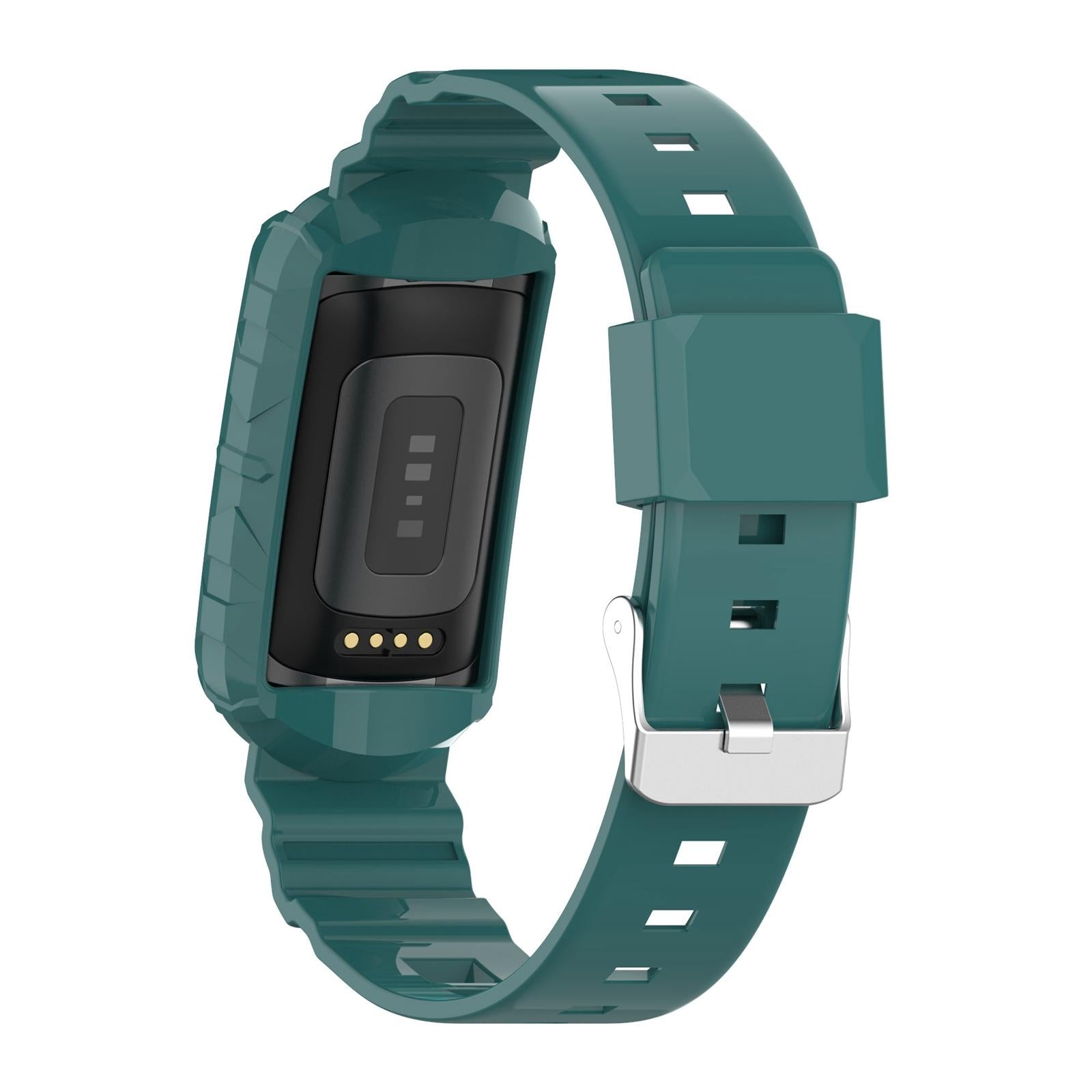 Silicone Wristband Comfortable for Charge5/4/4SE/3/3SE Smartwatches Green
